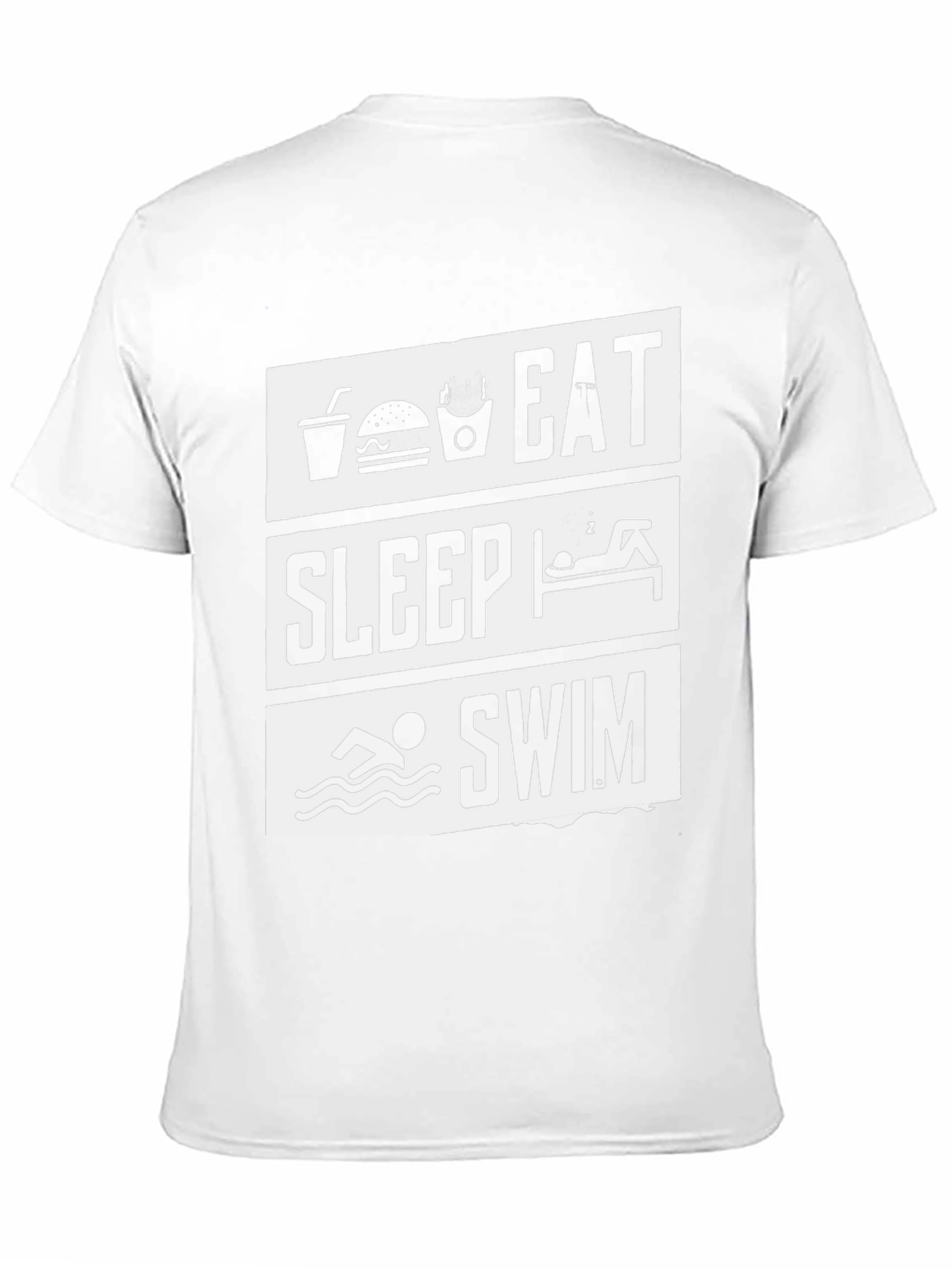 Black Eat Sleep Swim Black Graphic Tee view 11