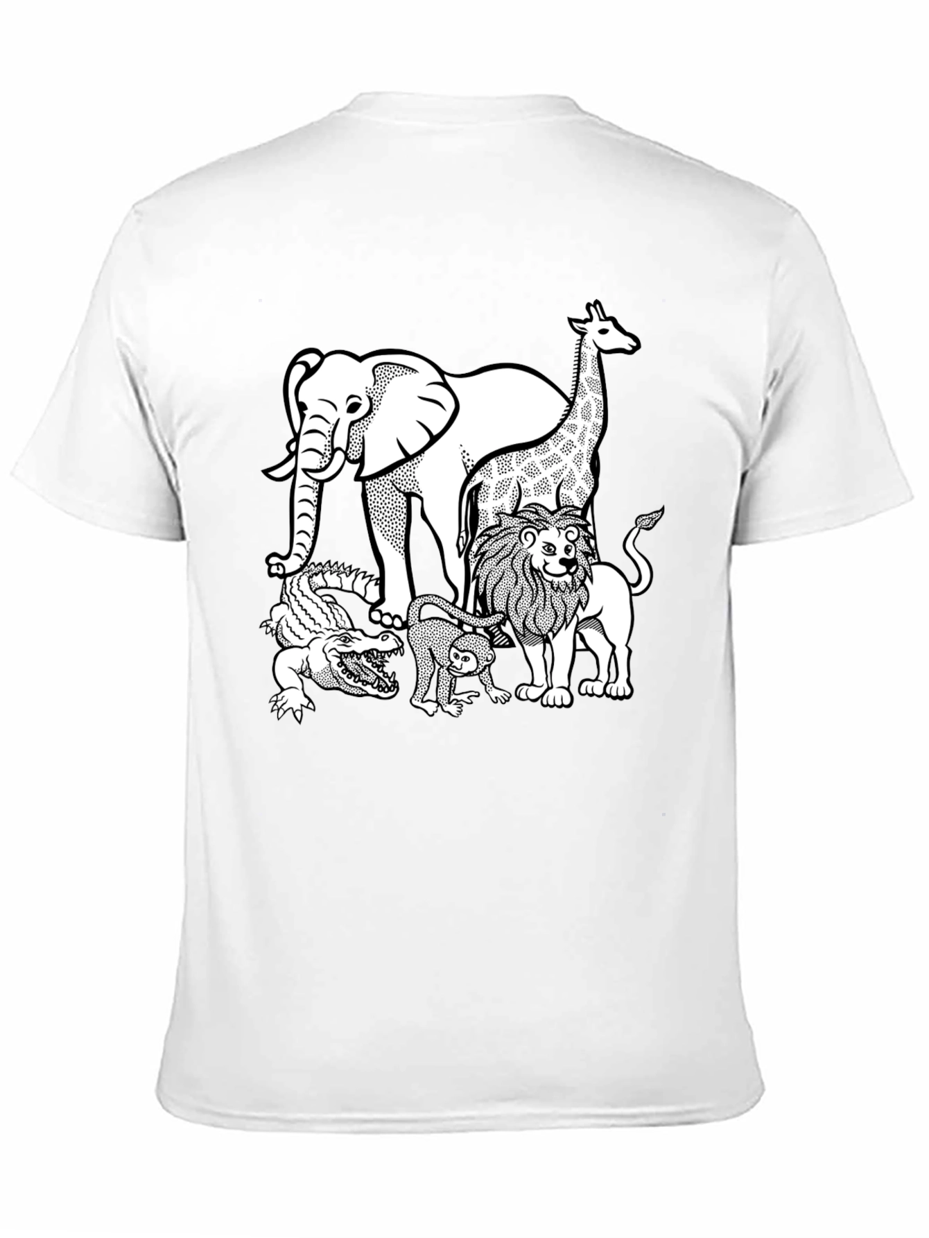 Black Animal Kingdom Graphic T-Shirt view 11