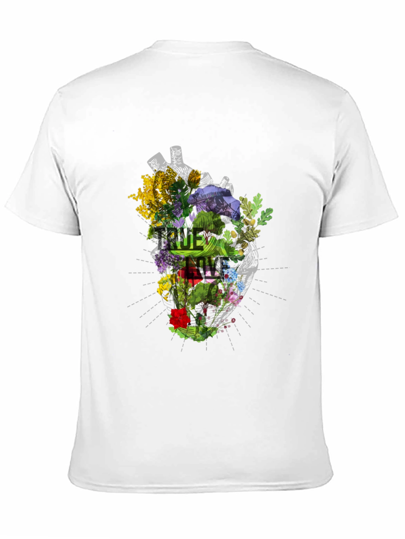 Black True Love Floral Graphic Black T-Shirt view 11