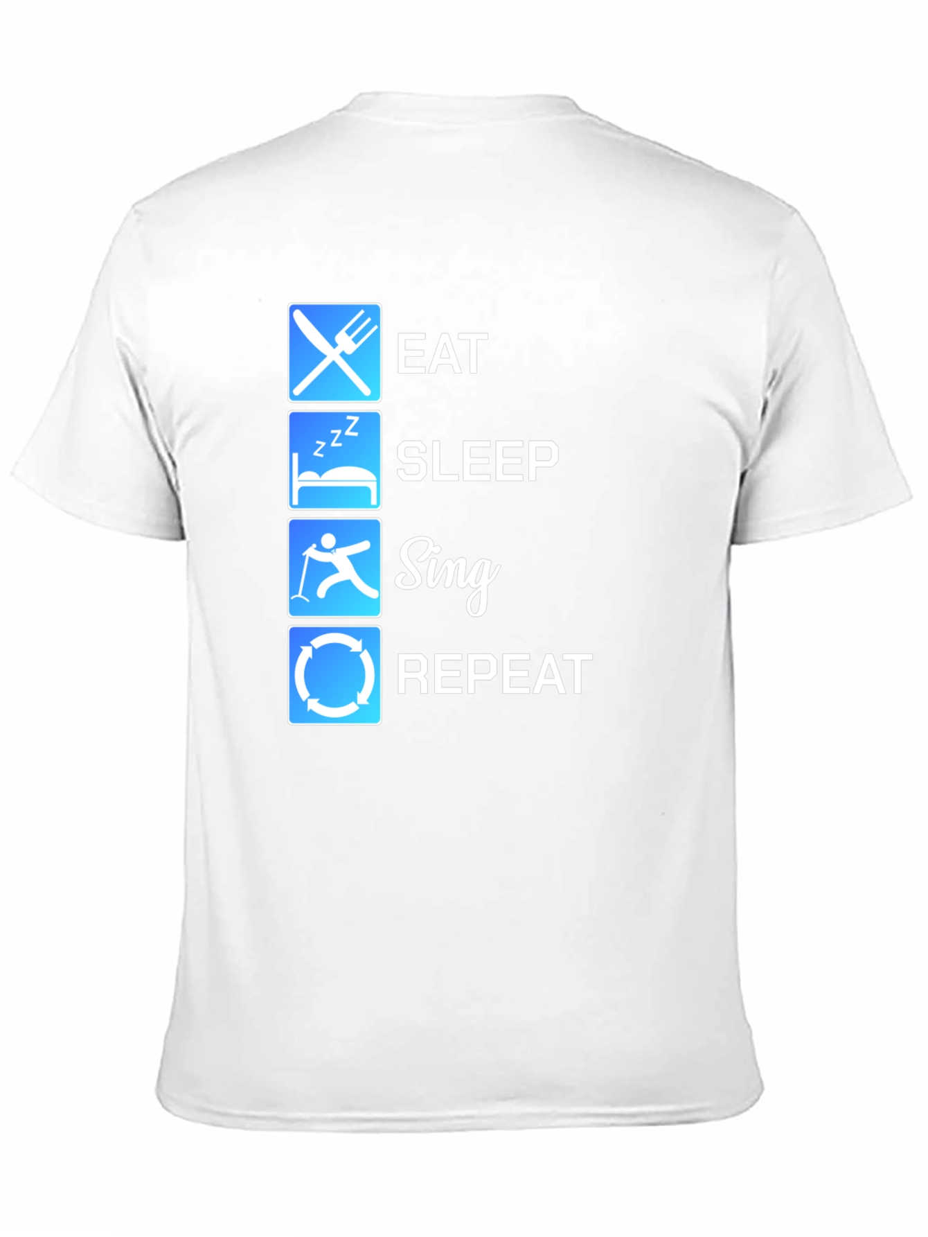 Black Eat Sleep Sing Repeat Graphic T-Shirt view 11