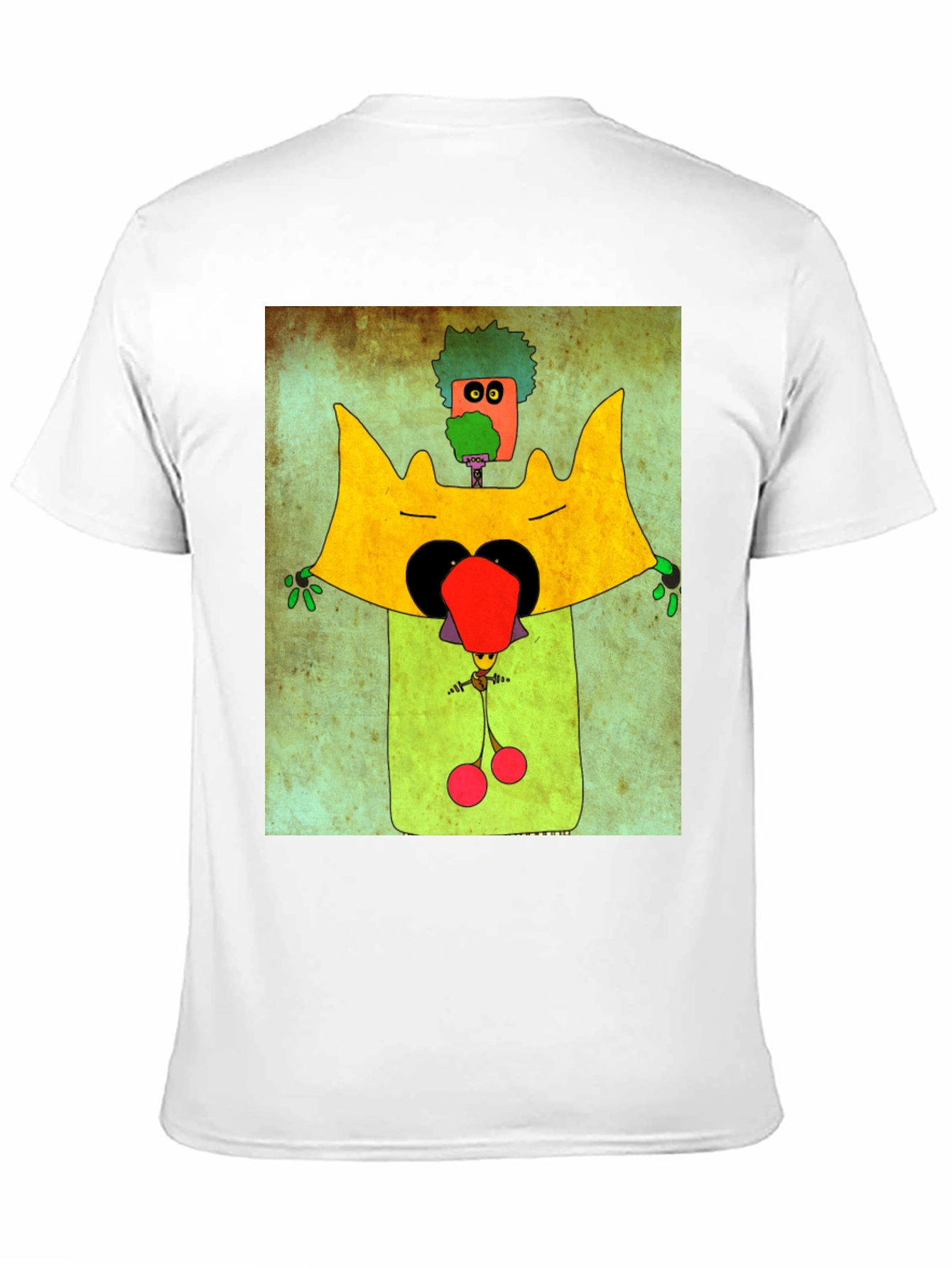 Black Funky Cartoon Character Graphic Tee view 11