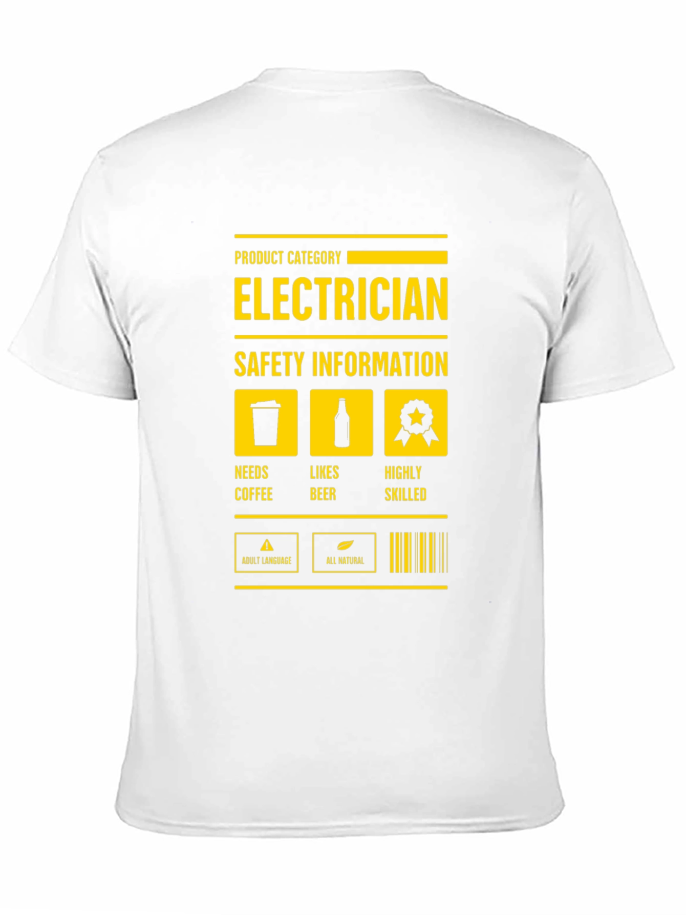 Black Electrician Safety Information Black T-Shirt view 11