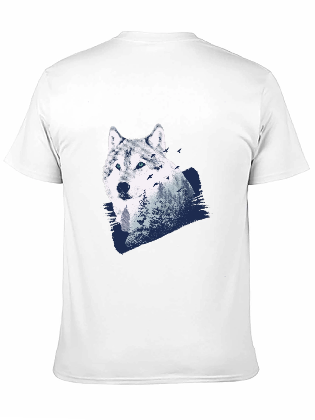 Black Wolf Graphic Print T-Shirt view 11