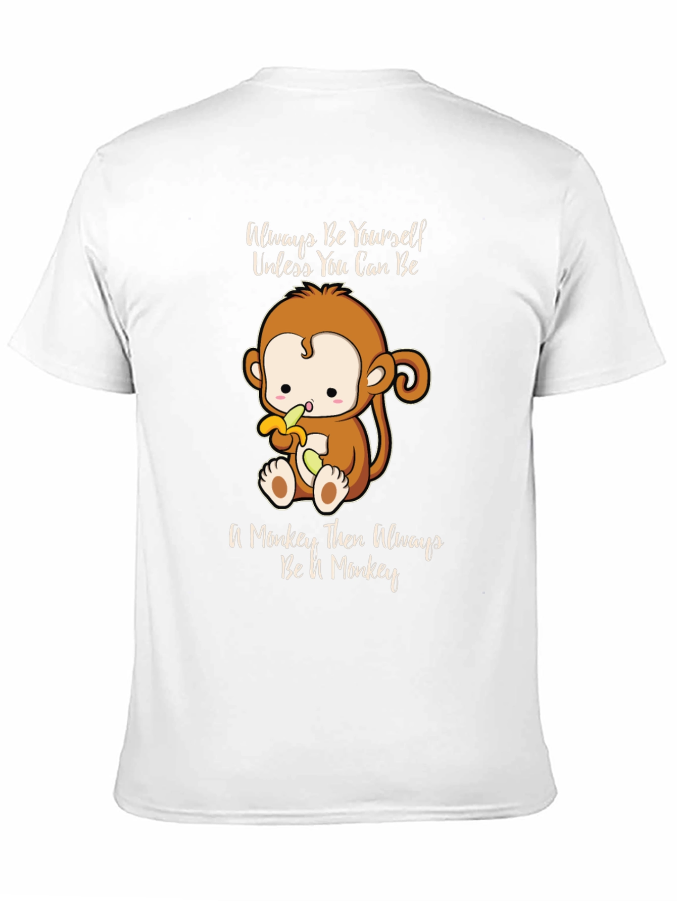 Black Funny Monkey T-Shirt - Always Be Yourself Graphic Tee view 11