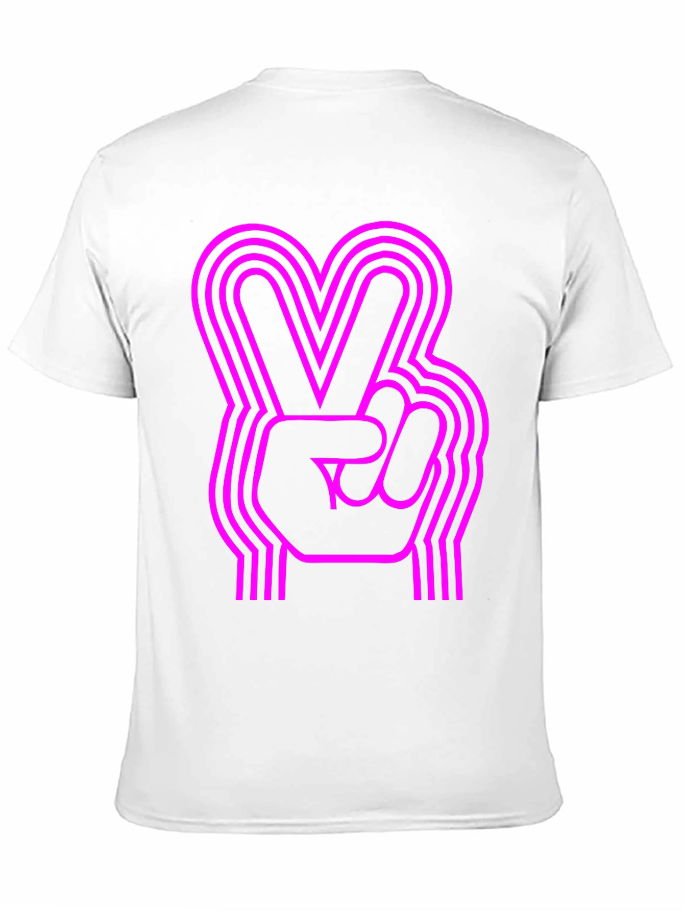 Black Retro Peace Sign Graphic Tee view 11