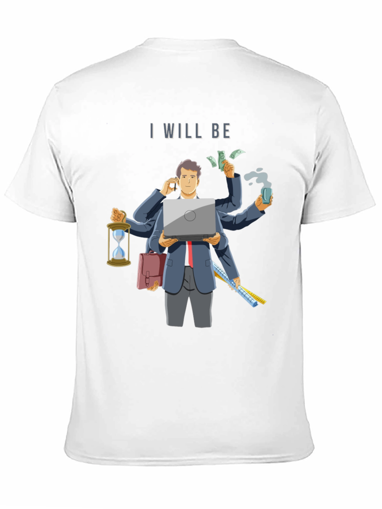 Black I Will Be Multitasking T-Shirt - Novelty Graphic Tee view 11