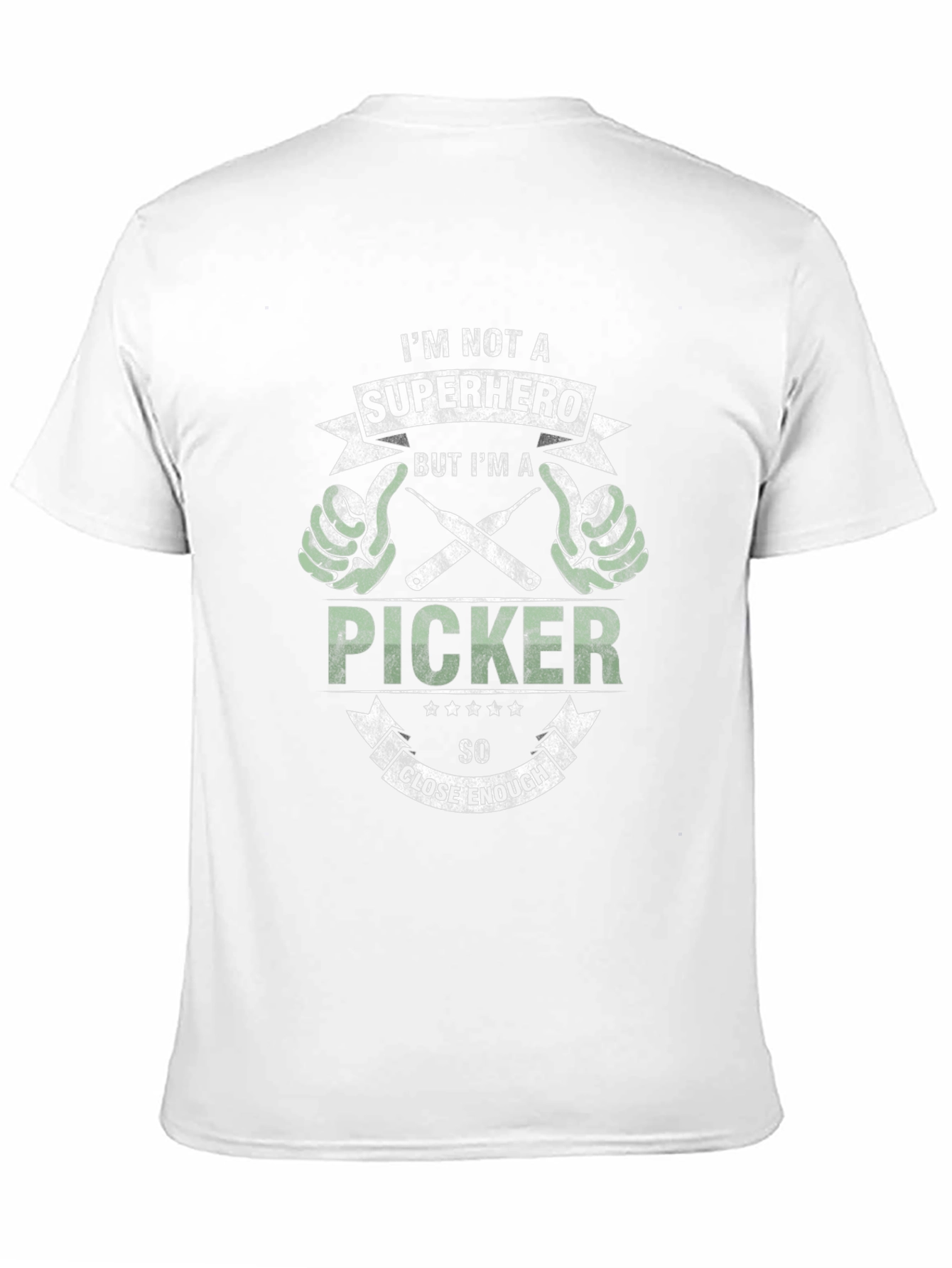 Black I'm Not A Superhero Picker T-Shirt - Close Enough! view 11