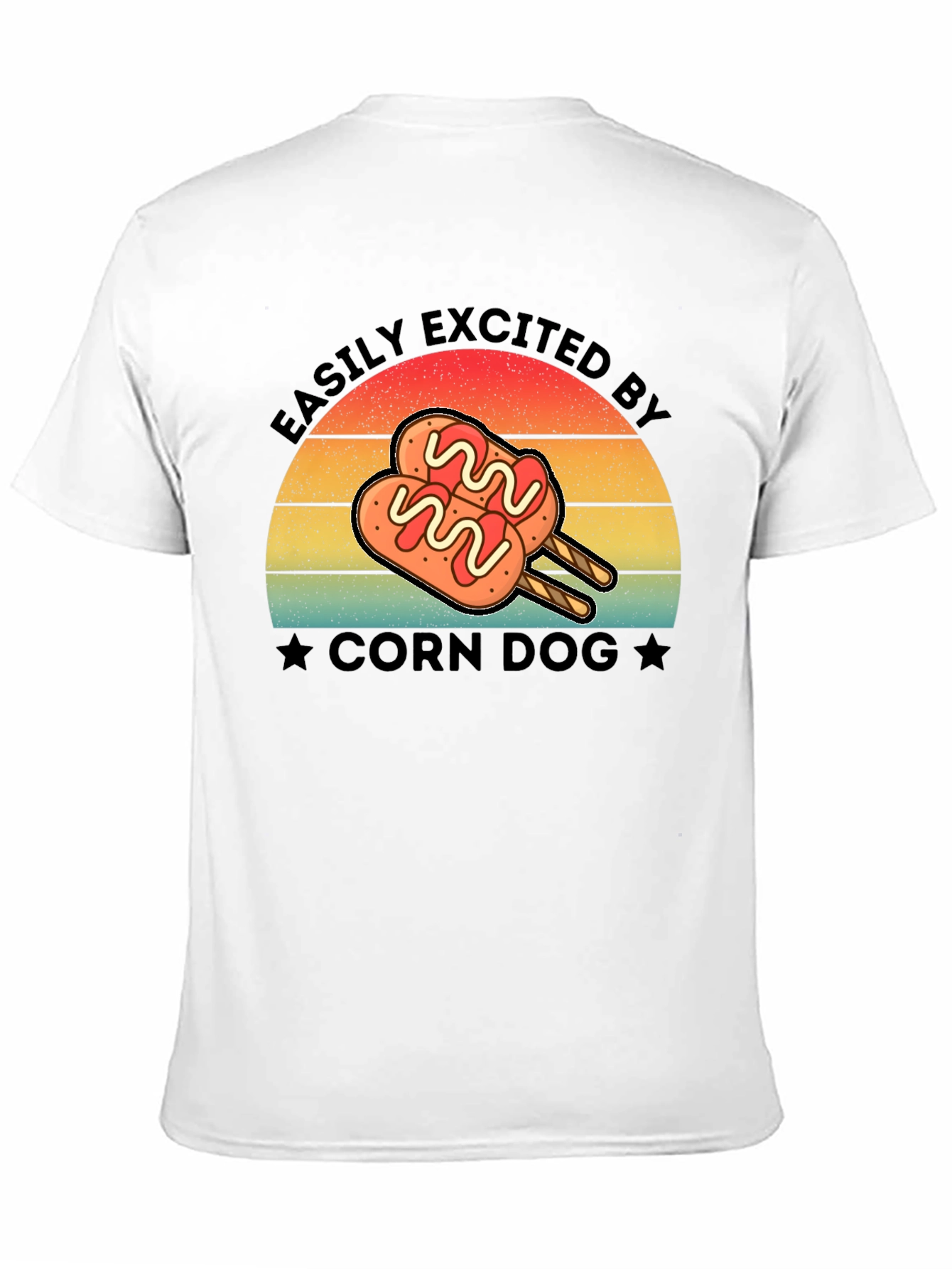 Black Corn Dog Lover T-Shirt - Easily Excited By Tee view 11