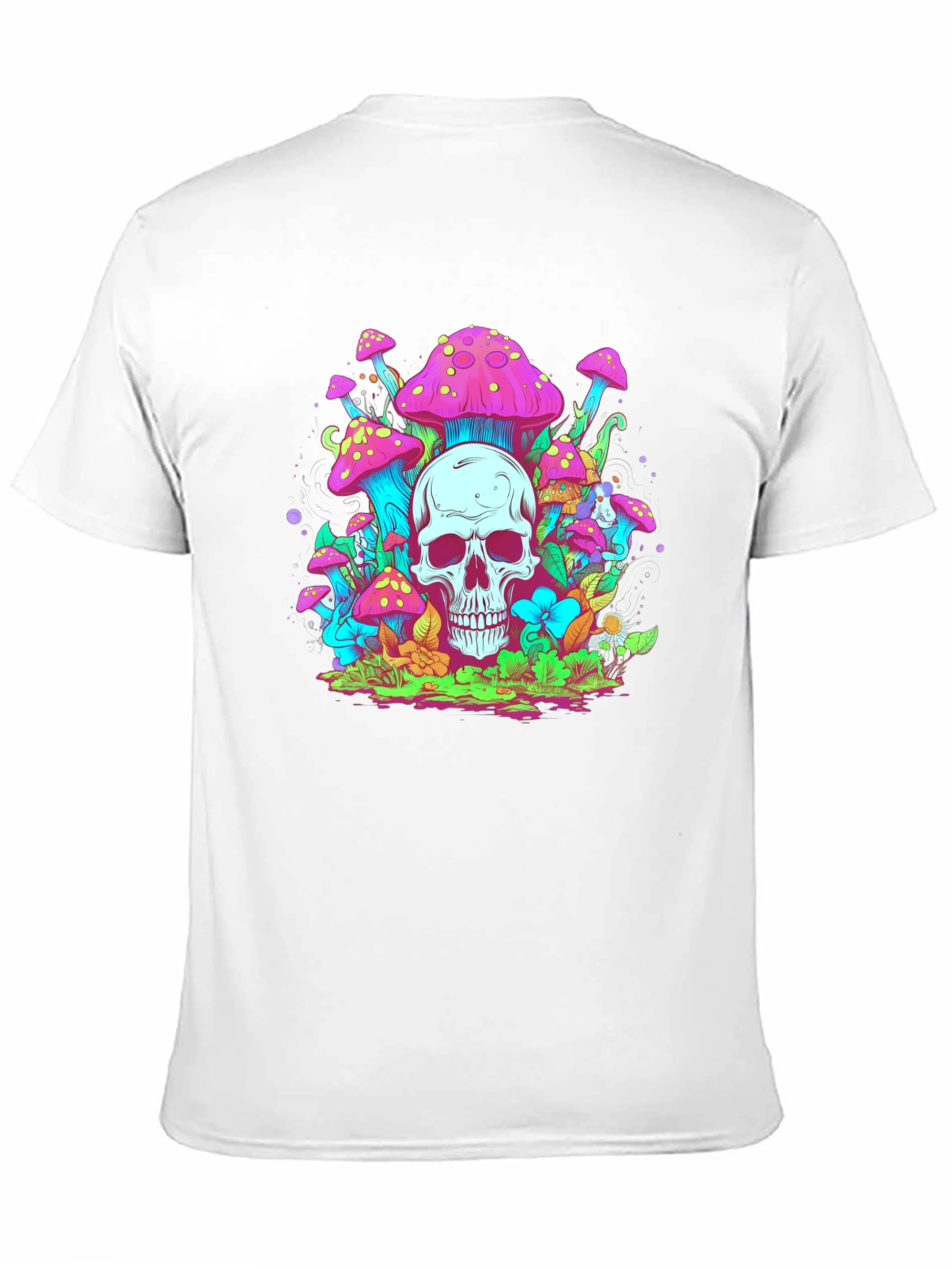 Black Skull Mushroom Graphic Tee - Black view 11