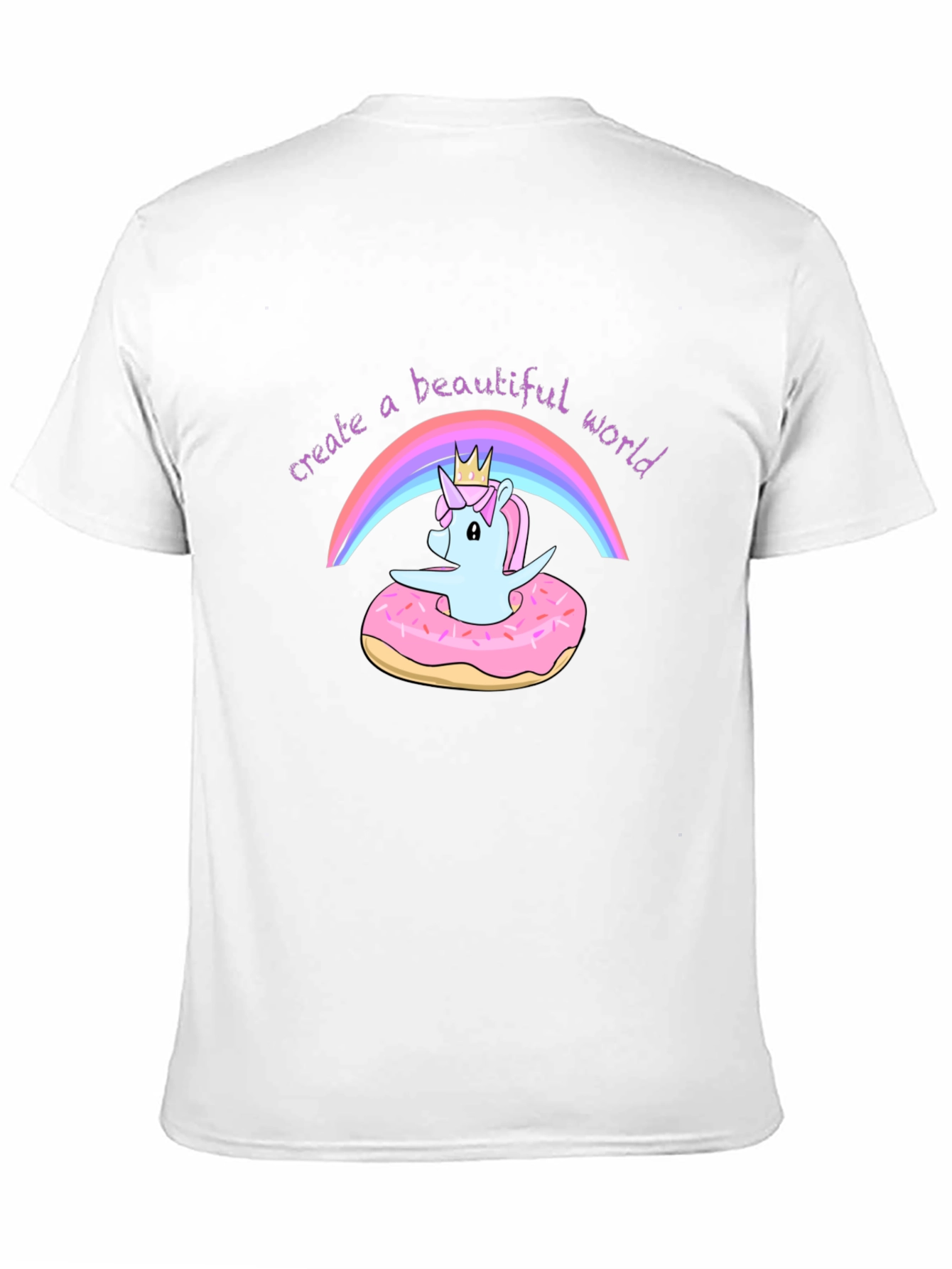 Black Unicorn Rainbow Graphic Tee view 11