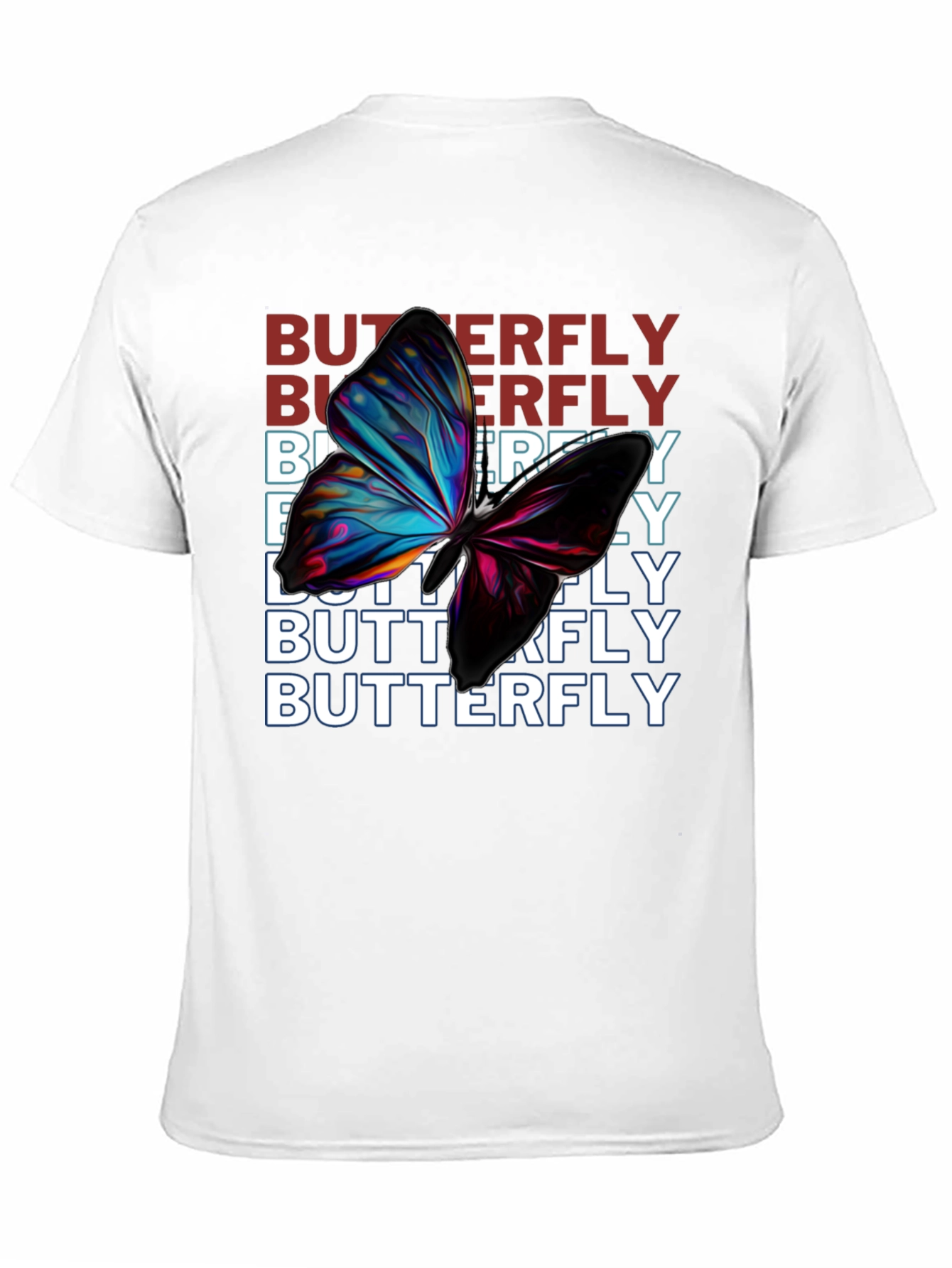 Black Butterfly Graphic Print Black T-Shirt view 11