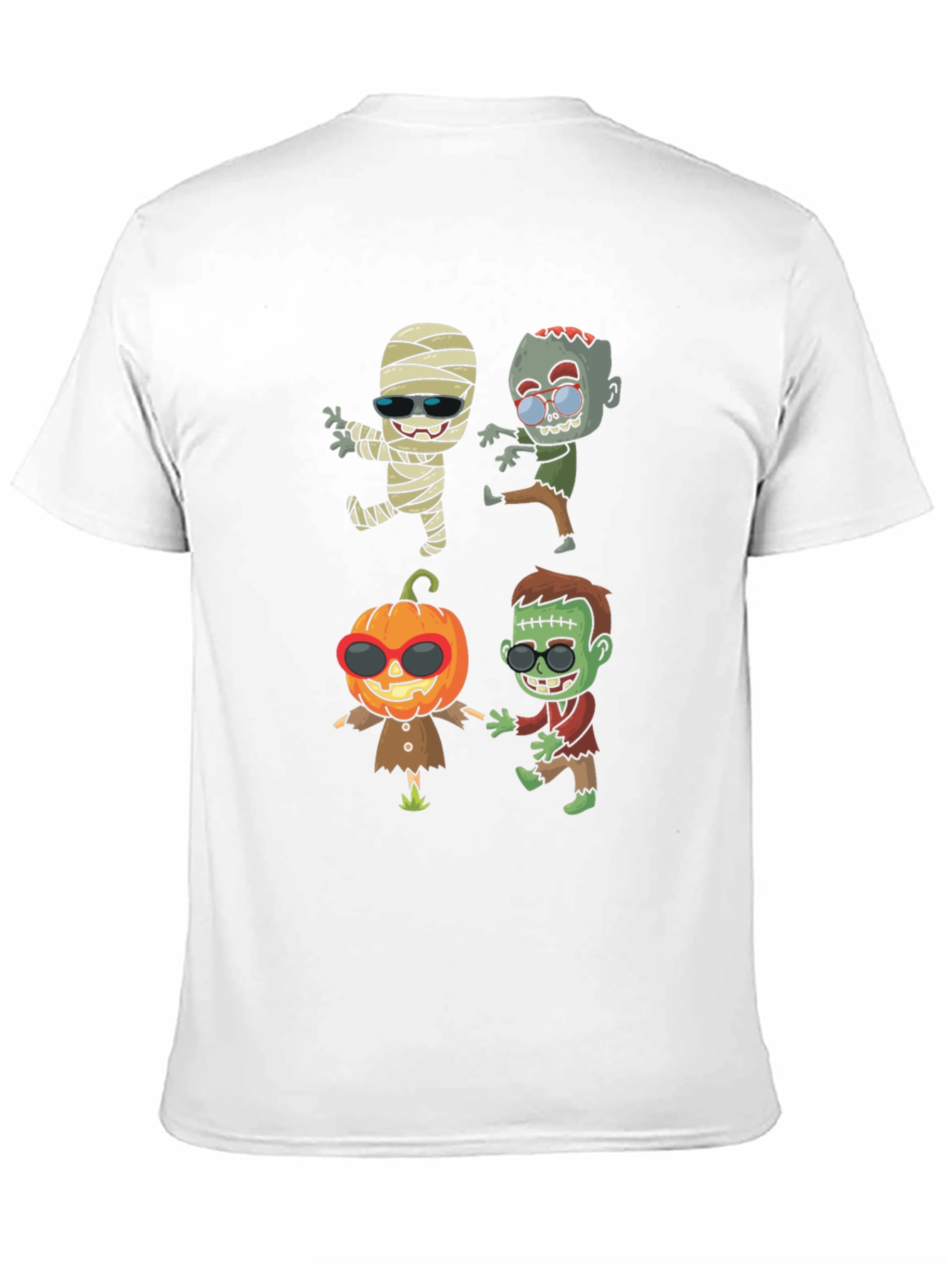 Black Halloween Cartoon T-Shirt view 11
