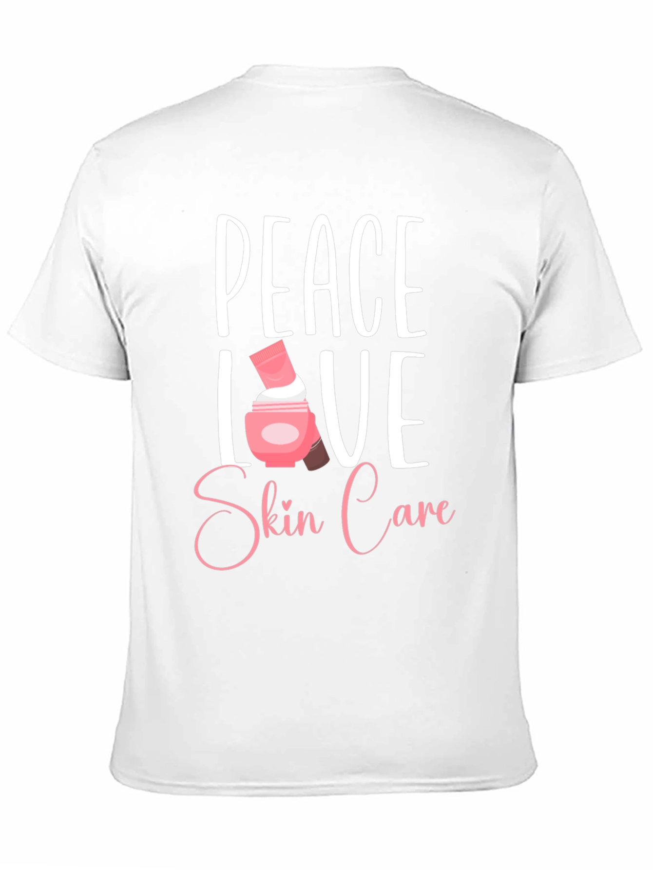 Black Peace Love Skin Care T-Shirt - Black view 11