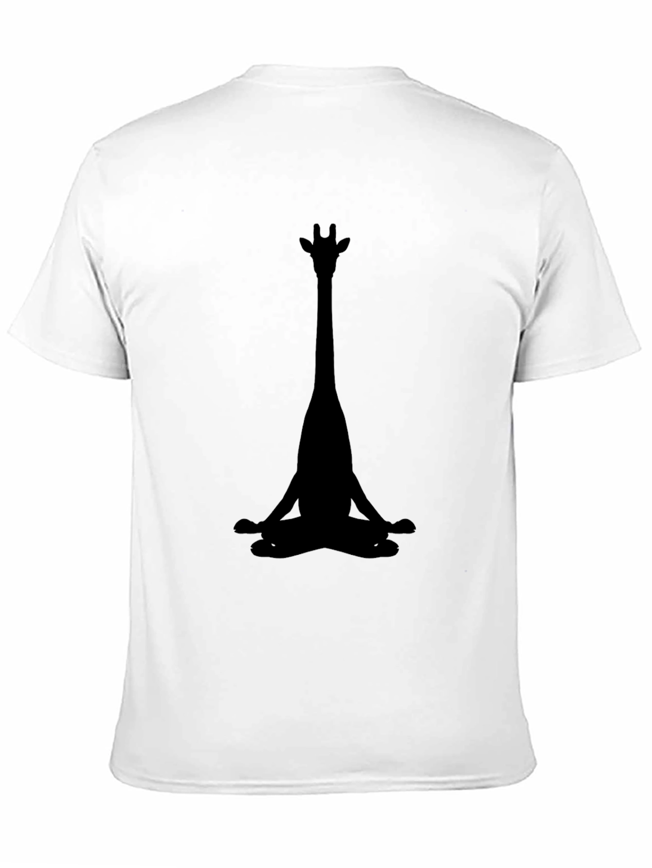 Black Yoga Giraffe Black T-Shirt view 11