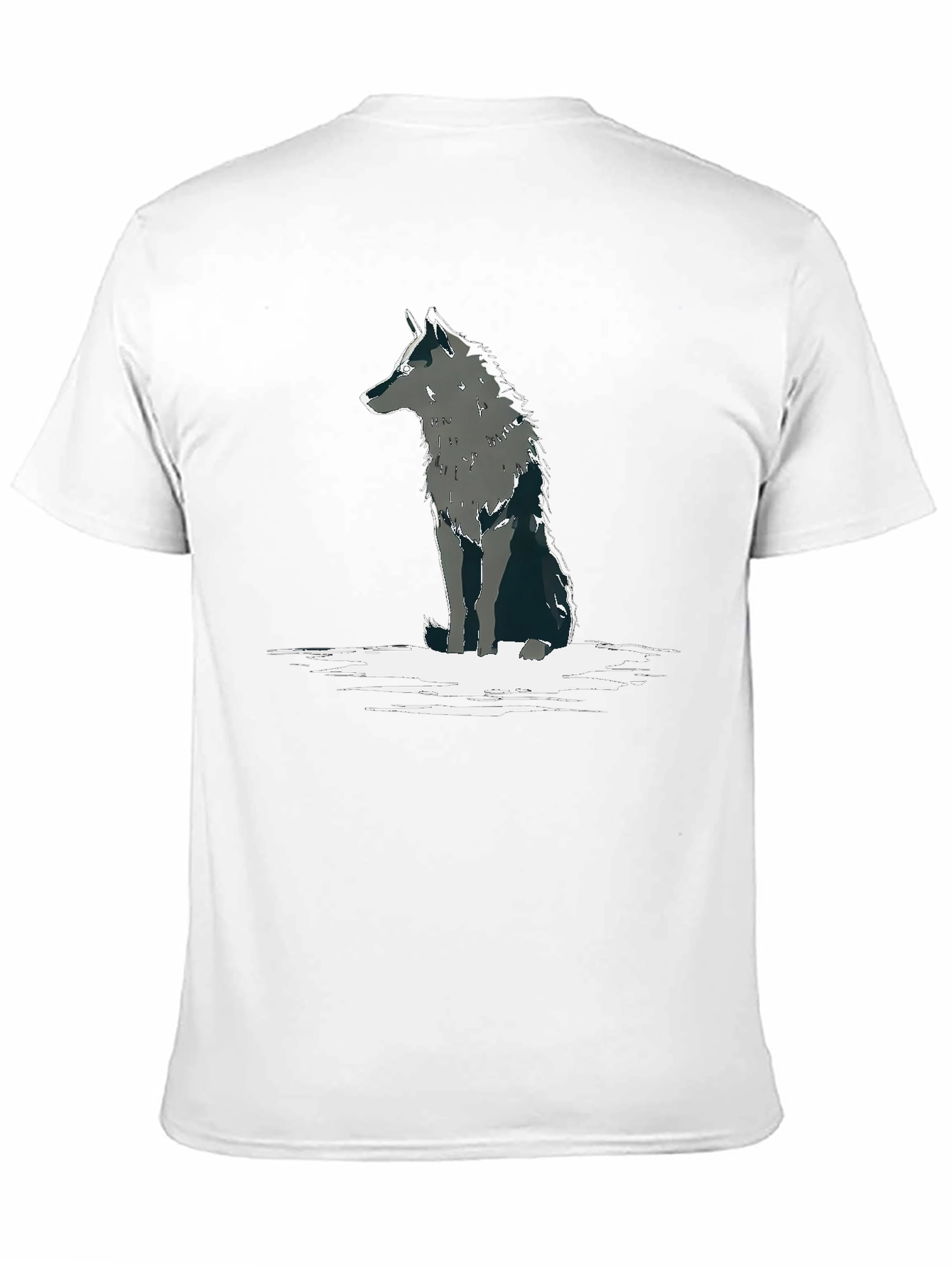 Black Wolf Graphic Tee - Black Cotton Blend view 11