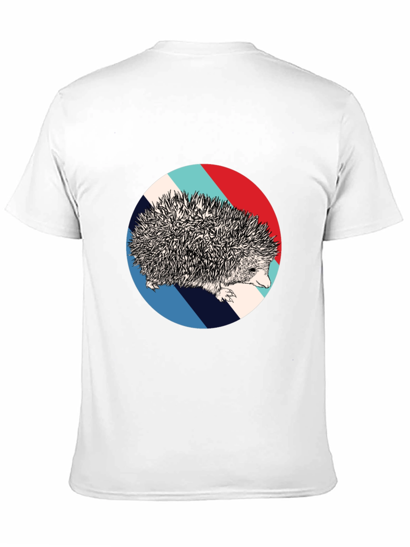Black Hedgehog Circle Graphic Tee - Unique Design view 11