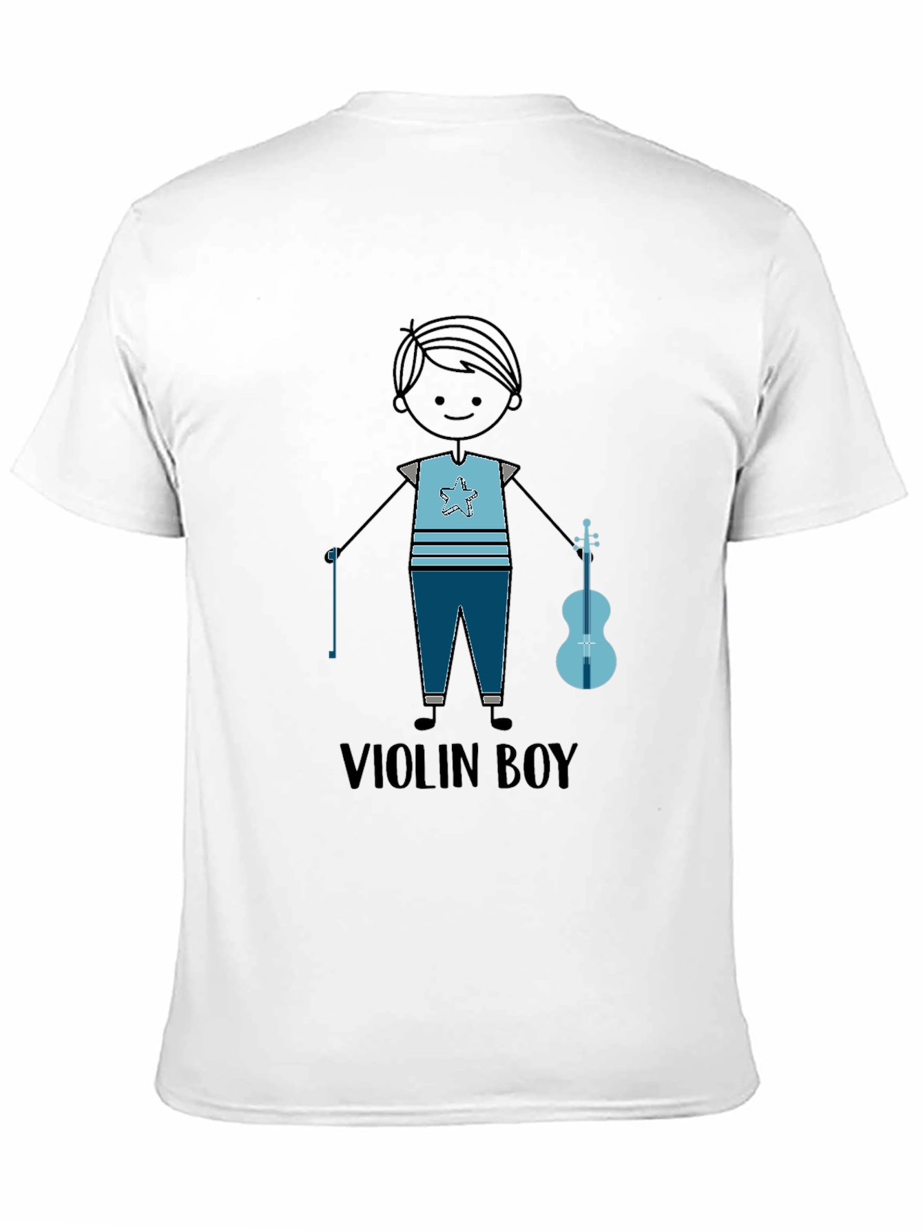 Black Violin Boy Graphic T-Shirt - Musician Tee view 11