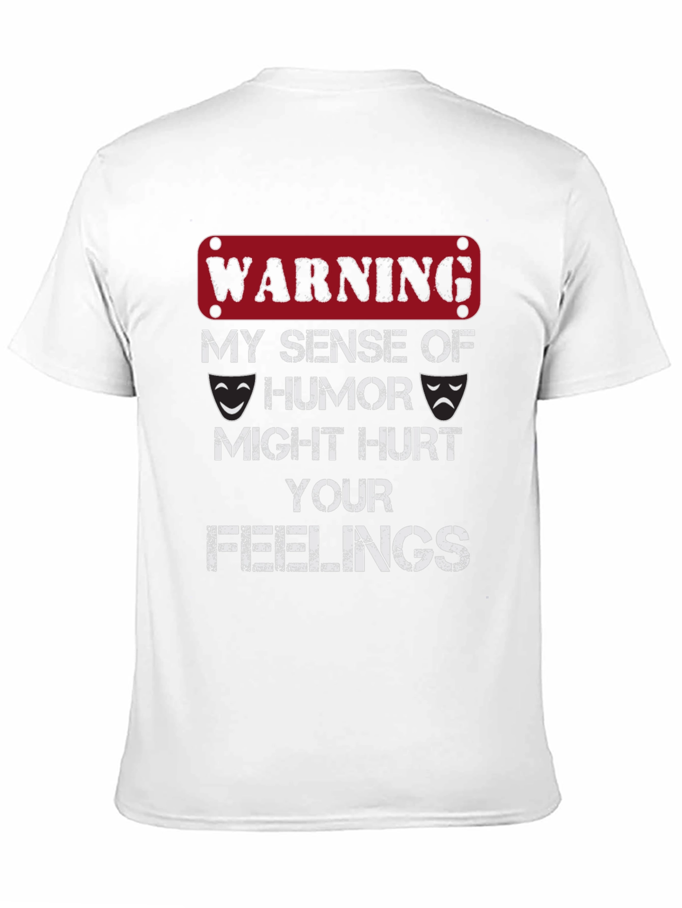 Black Warning Sense of Humor T-Shirt view 11