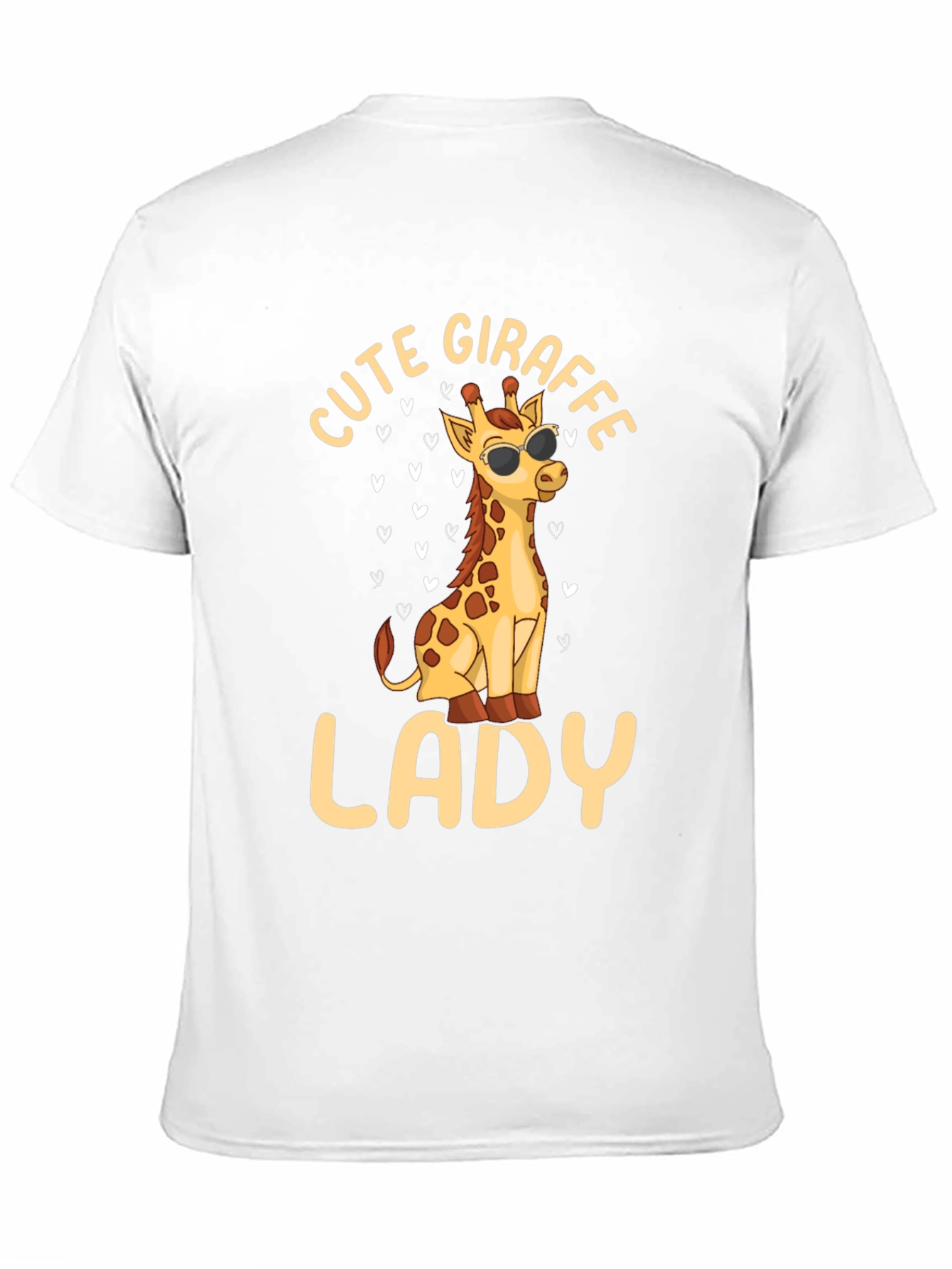 Black Cute Giraffe Lady T-Shirt - Stylish & Fun! view 11