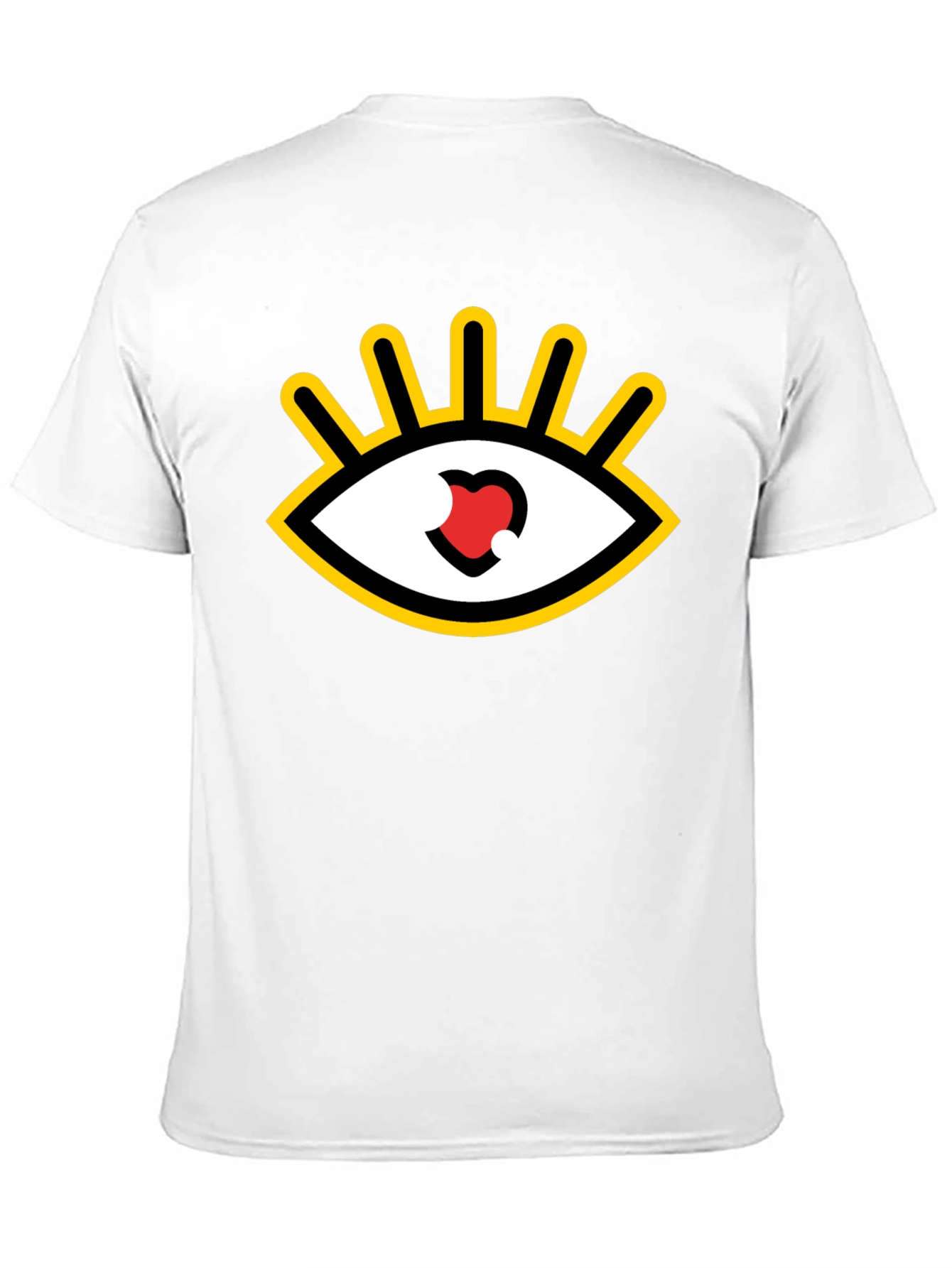 Black Eye Heart Graphic Tee - Black Casual Shirt view 11