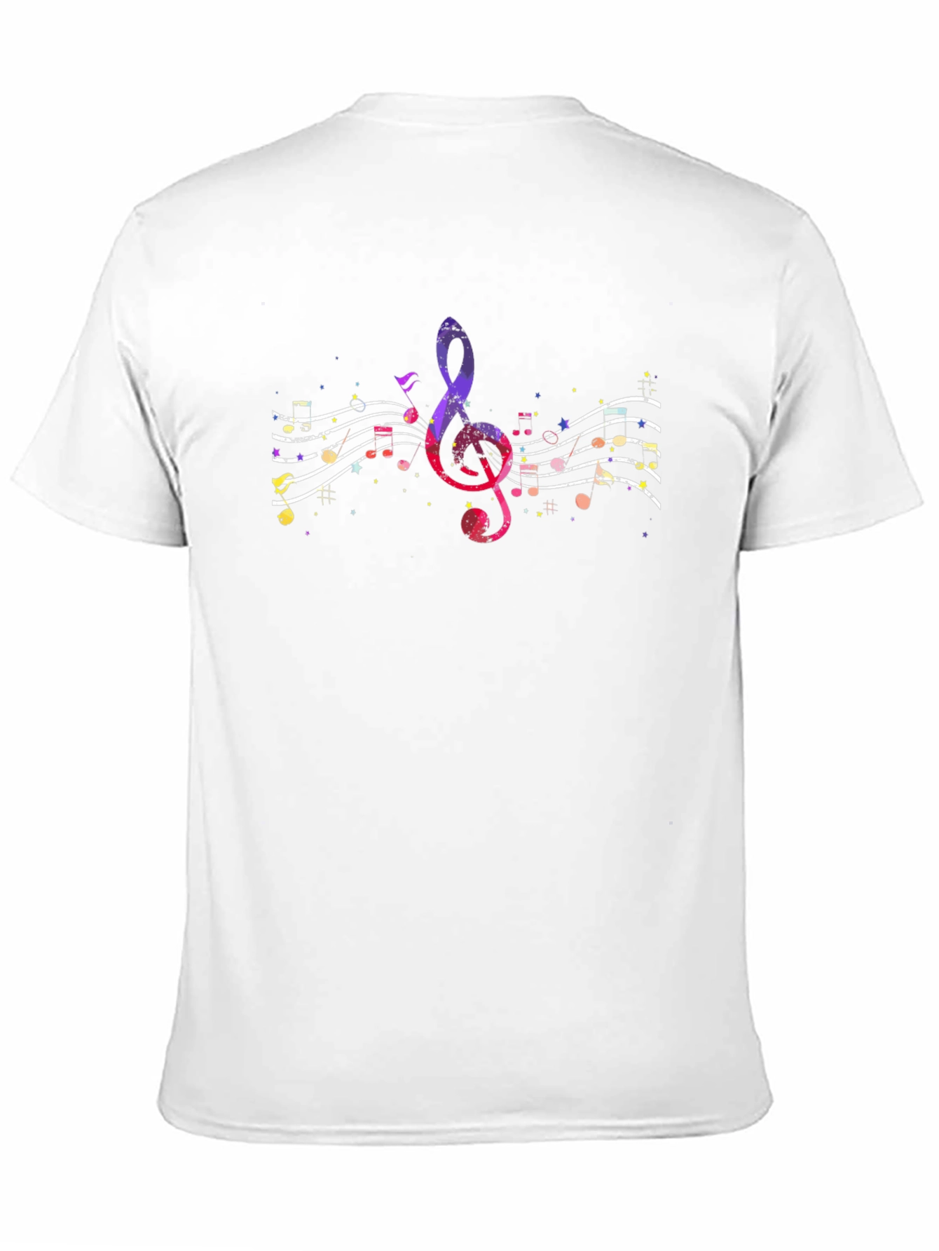 Black Musical Note Graphic Tee - Black Unisex Shirt view 11