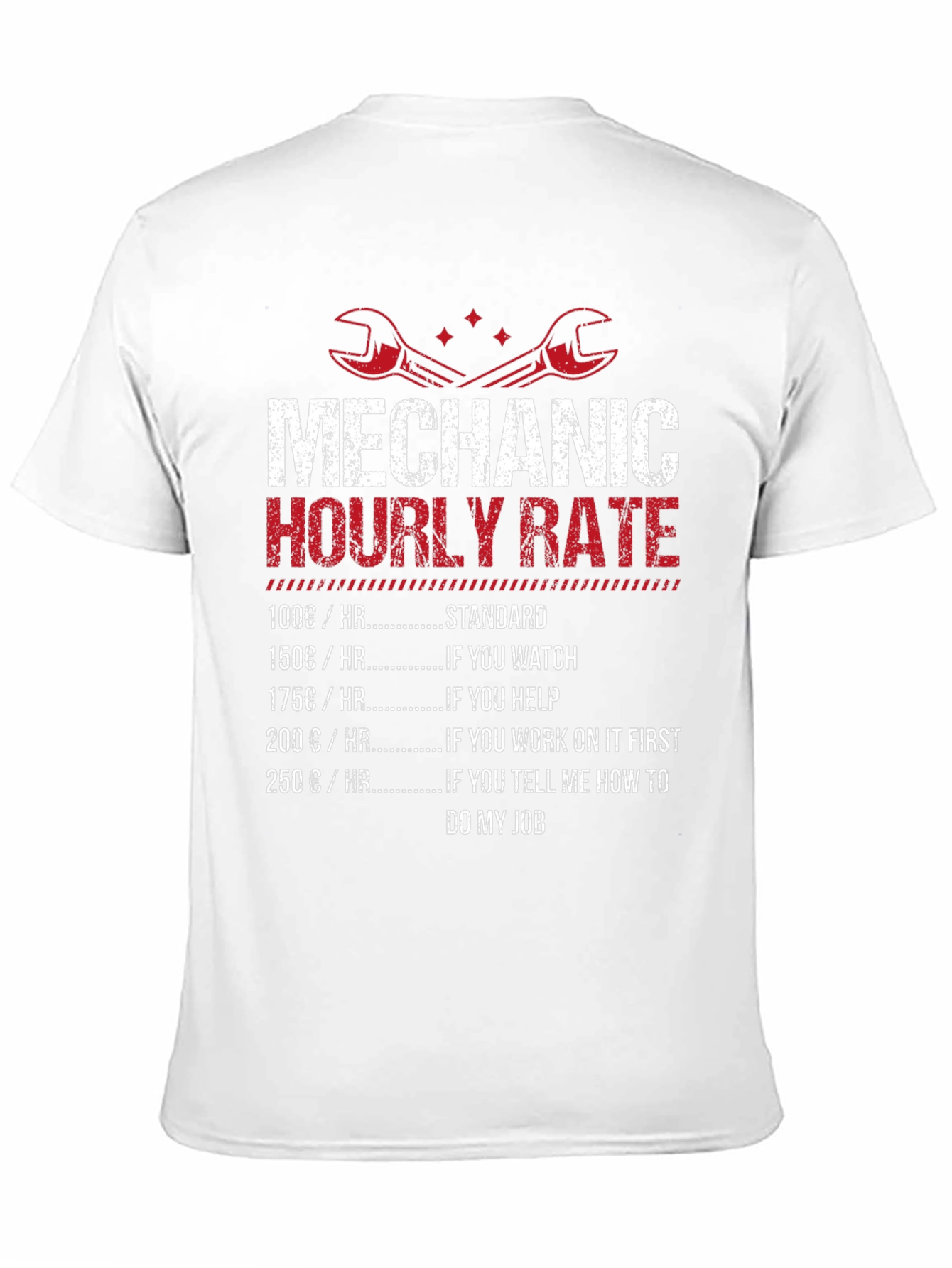 Black Mechanic Hourly Rate Black T-Shirt view 11