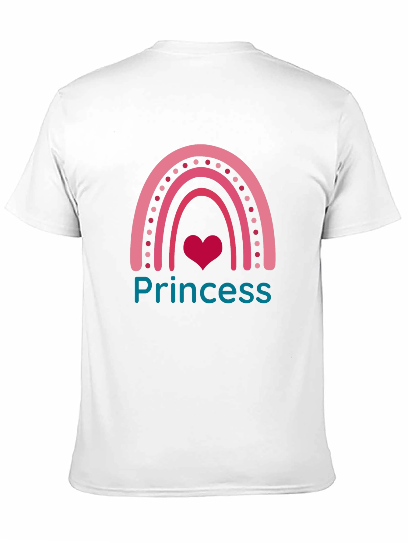 Black Princess Rainbow Heart T-Shirt - Cute & Stylish! view 11