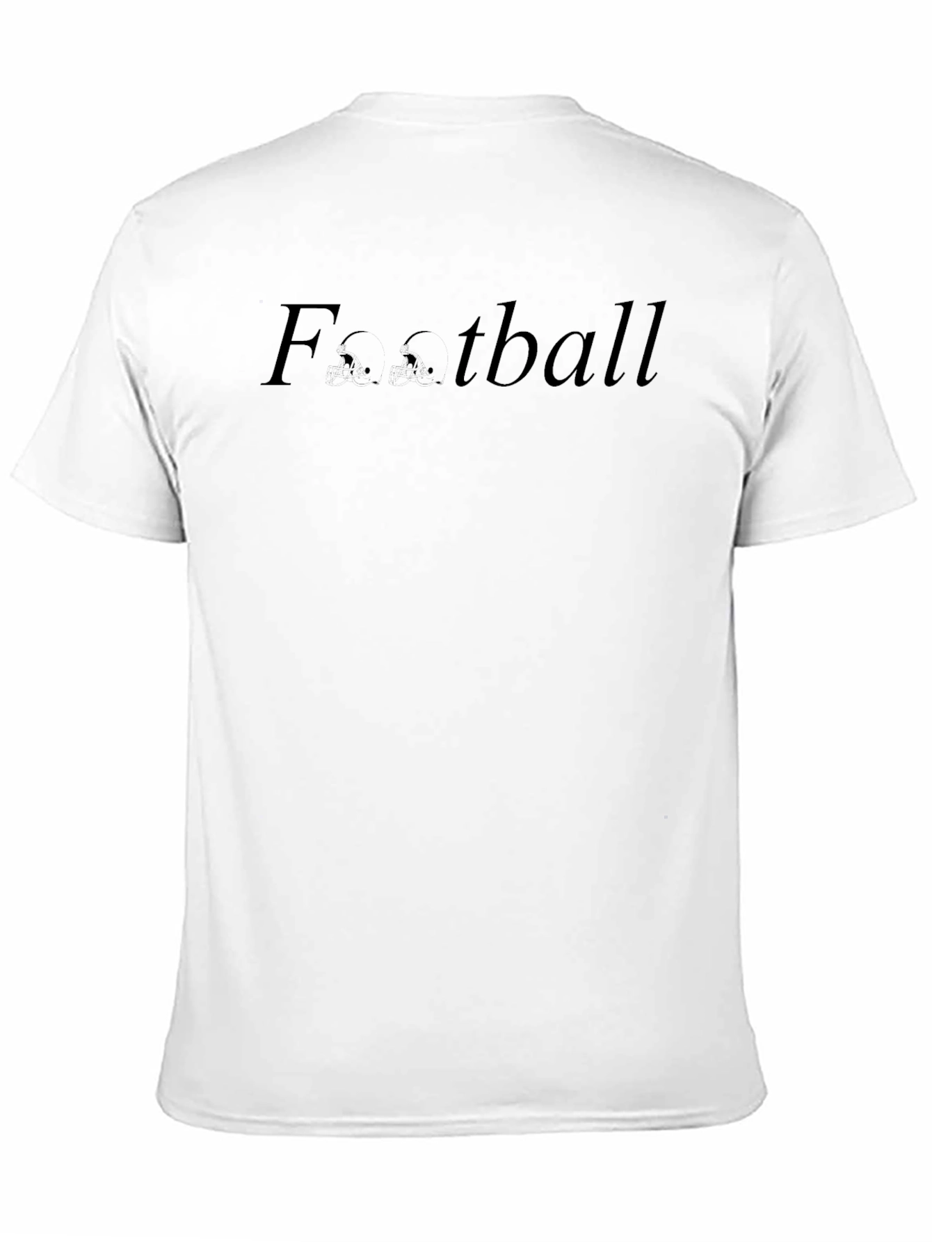 Black Men's Black "Football" Graphic Tee Casual Short Sleeve Shirt view 11