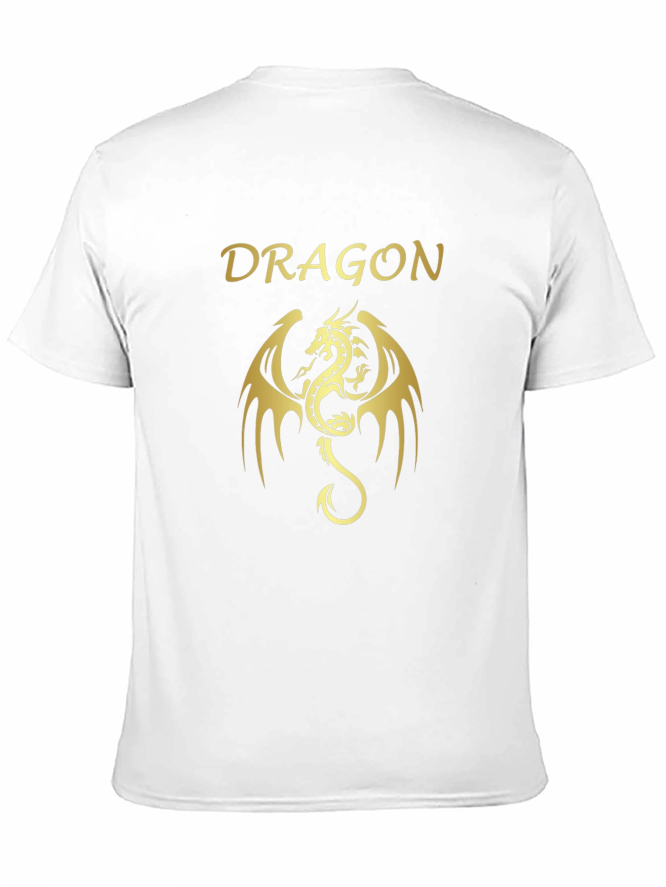 Black Dragon Graphic T-Shirt - Gold on Black view 11