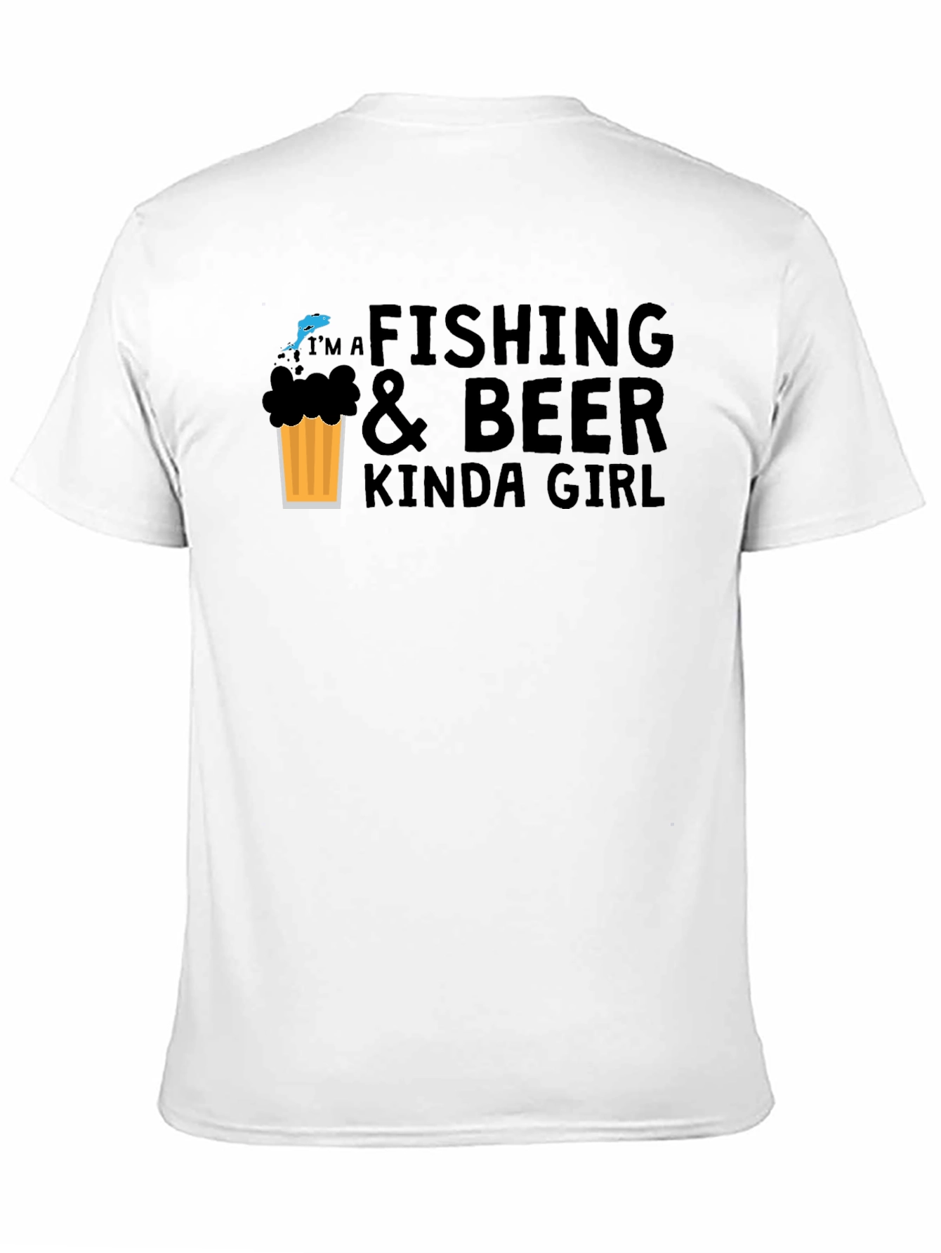 Black Fishing & Beer Kinda Girl Graphic Tee - Unisex view 11