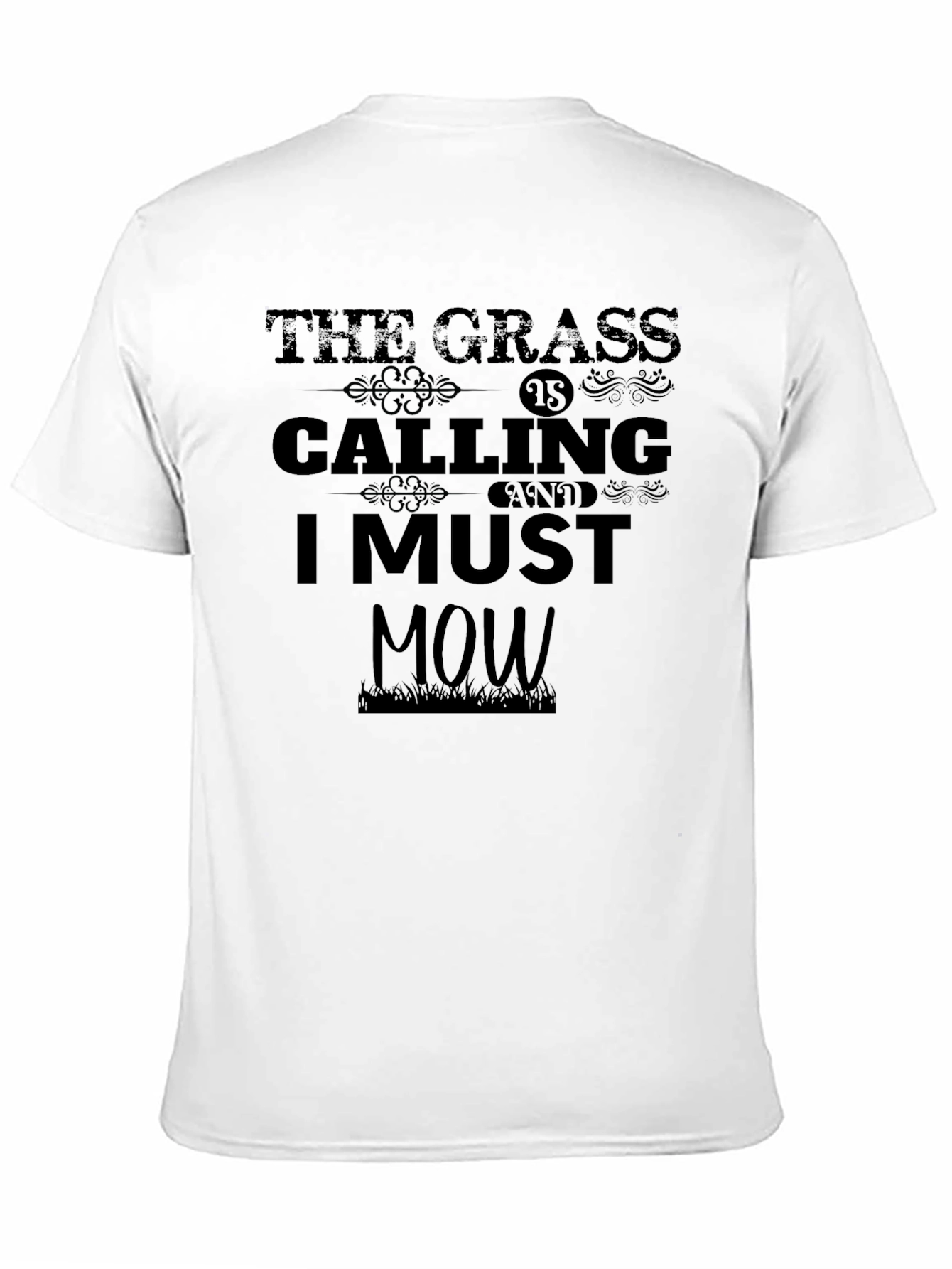Black The Grass Is Calling T-Shirt - Lawn Mowing Humor view 11