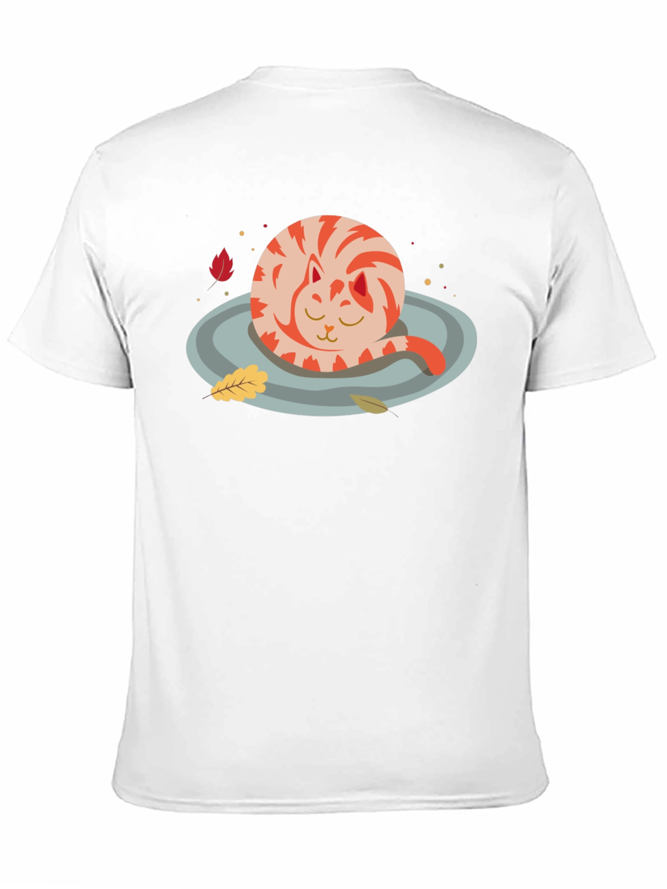 Black Cute Cat Fall T-Shirt - Black view 11