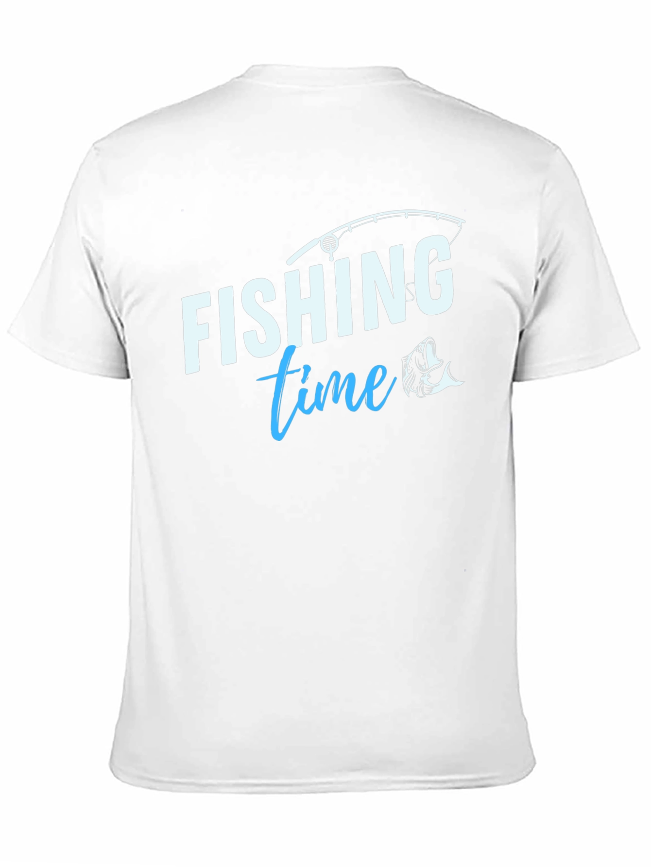 Black Fishing Time T-Shirt - Black Crew Neck Tee view 11