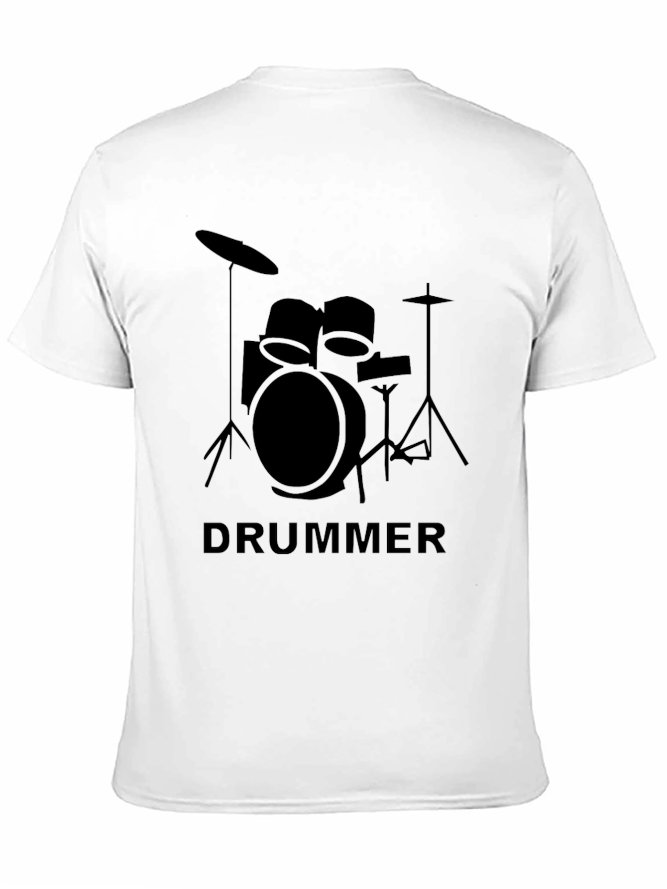 Black Drummer Graphic T-Shirt - Black Crew Neck Tee view 11