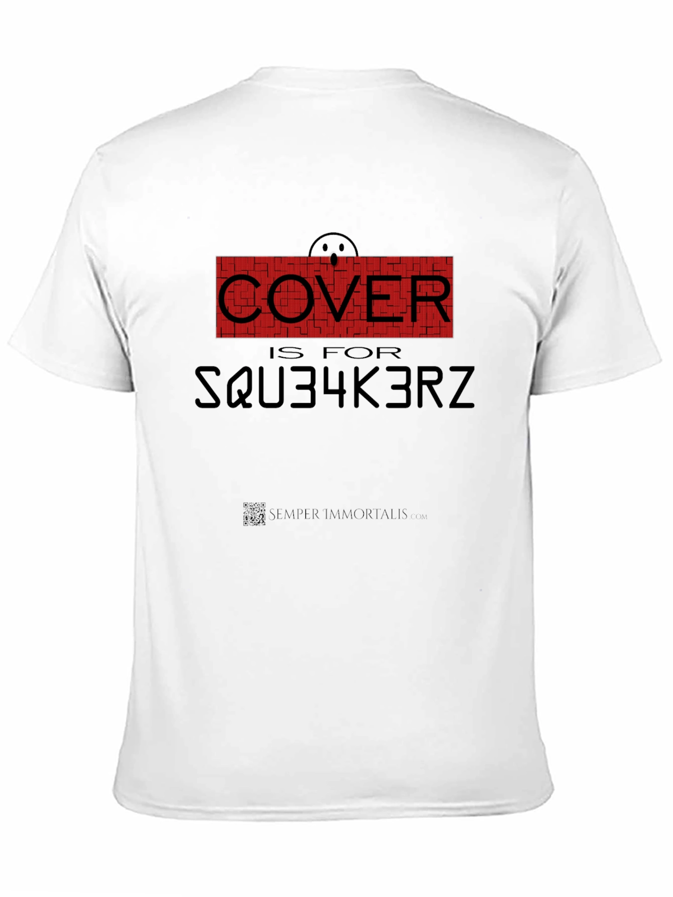 Black Humorous 'Cover is for SQU34K3RZ' Black T-Shirt view 11
