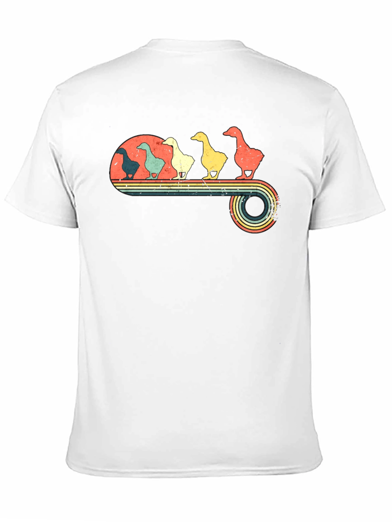 Black Retro Duck T-Shirt - Vintage Style Bird Lover Tee view 11