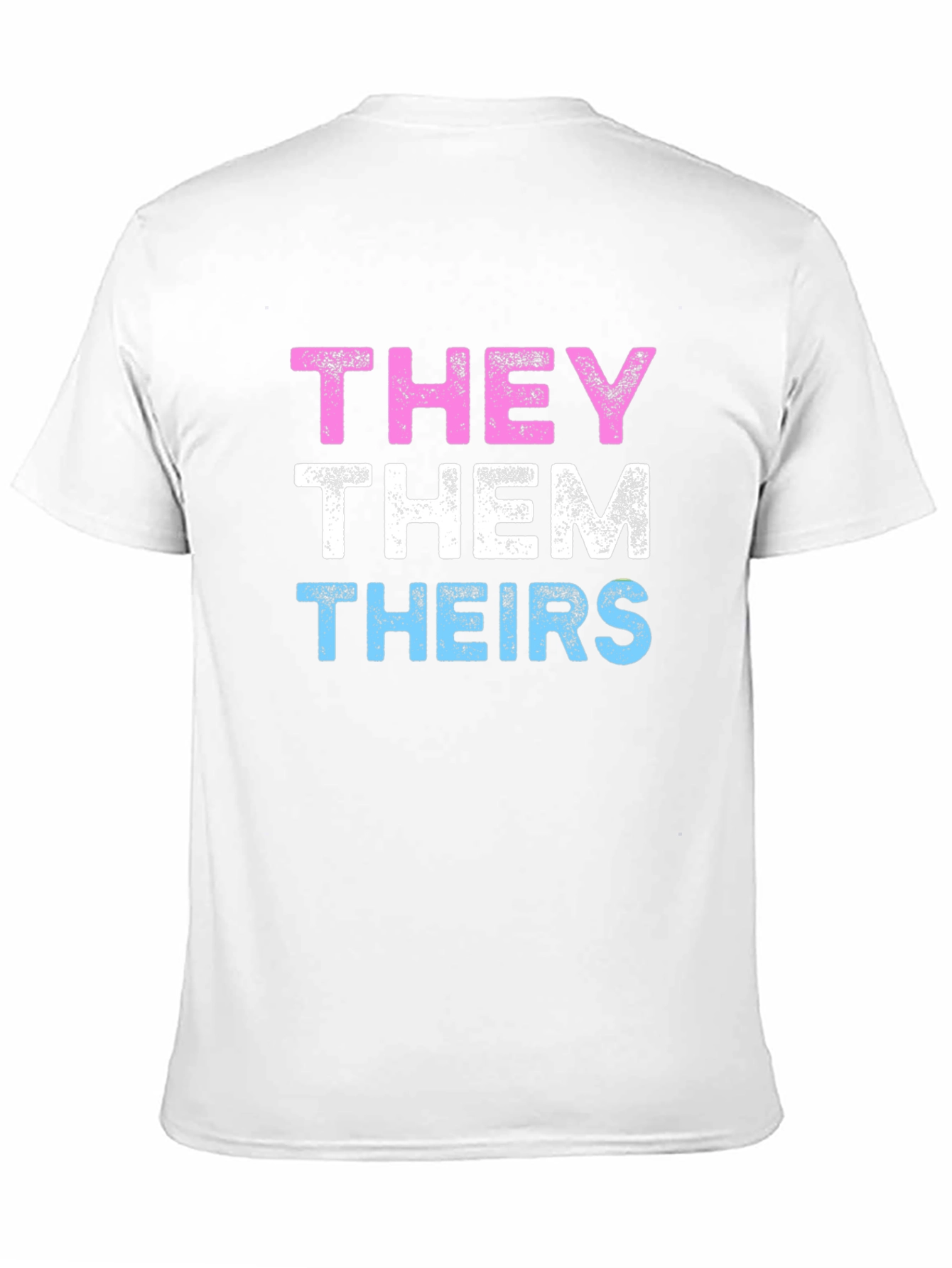 Black THEY THEM THEIRS Pronoun Pride T-Shirt view 11