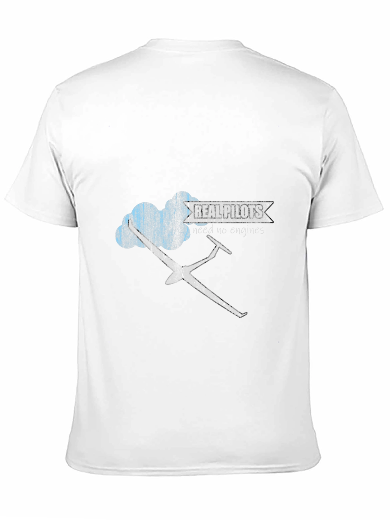 Black Real Pilots Tee - Glider Graphic Black T-Shirt view 11