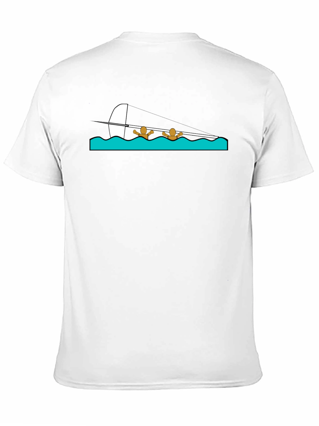 Black Black T-Shirt with Rowing Graphic view 11