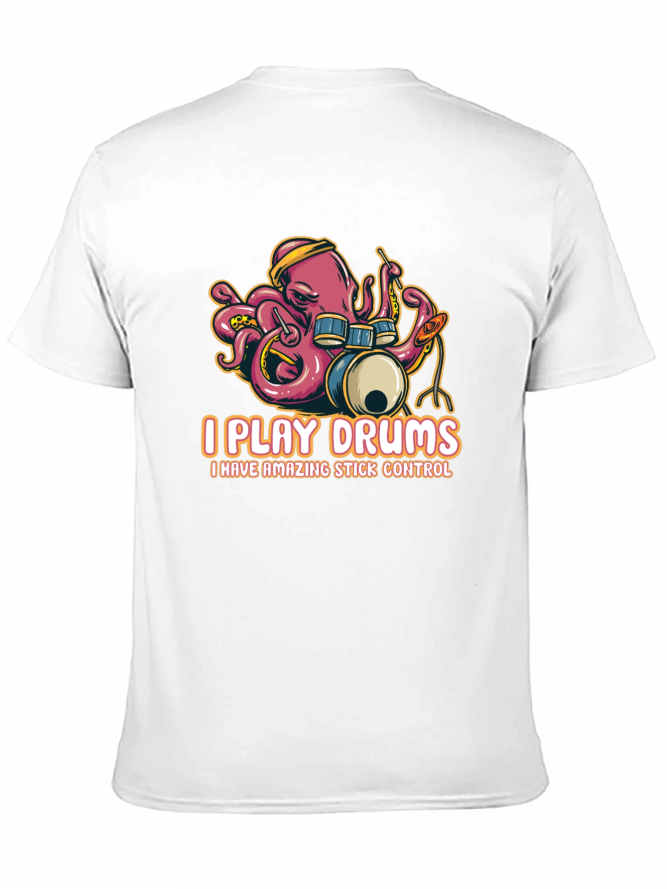 Black Octopus Drummer T-Shirt - I Play Drums view 11