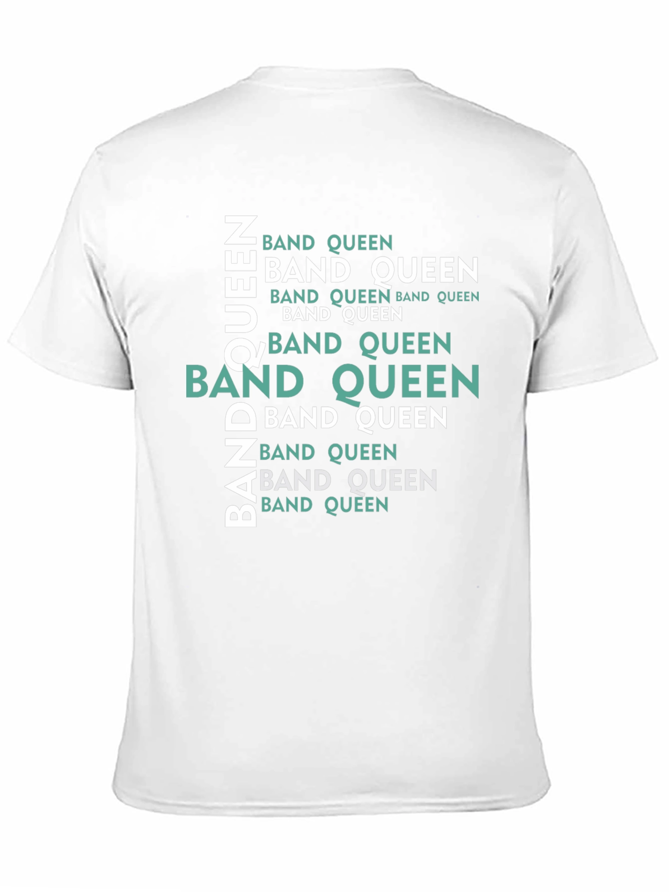 Black Band Queen Graphic Tee - Black Cotton Comfort view 11