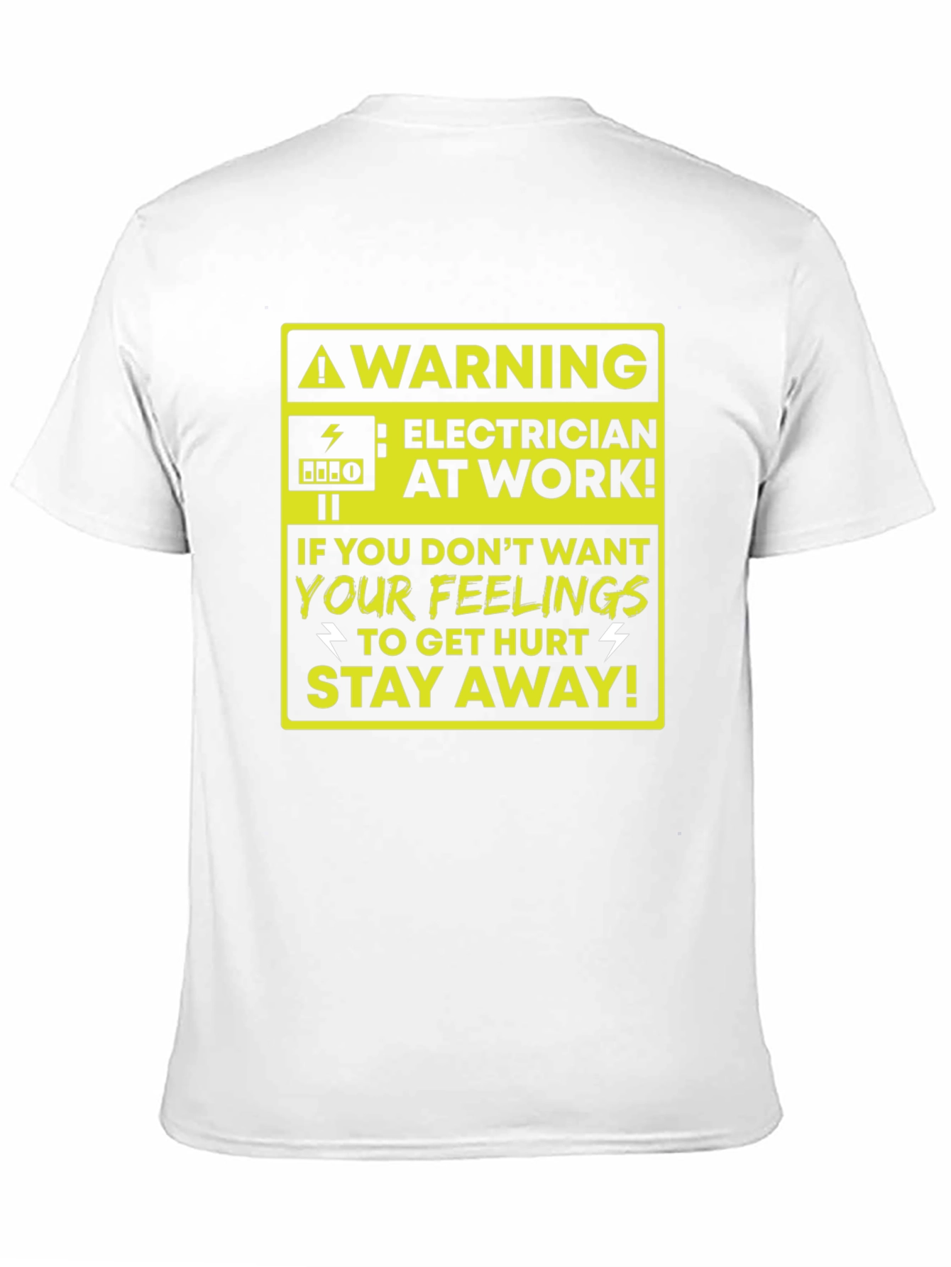 Black Electrician at Work Funny Warning T-Shirt view 11