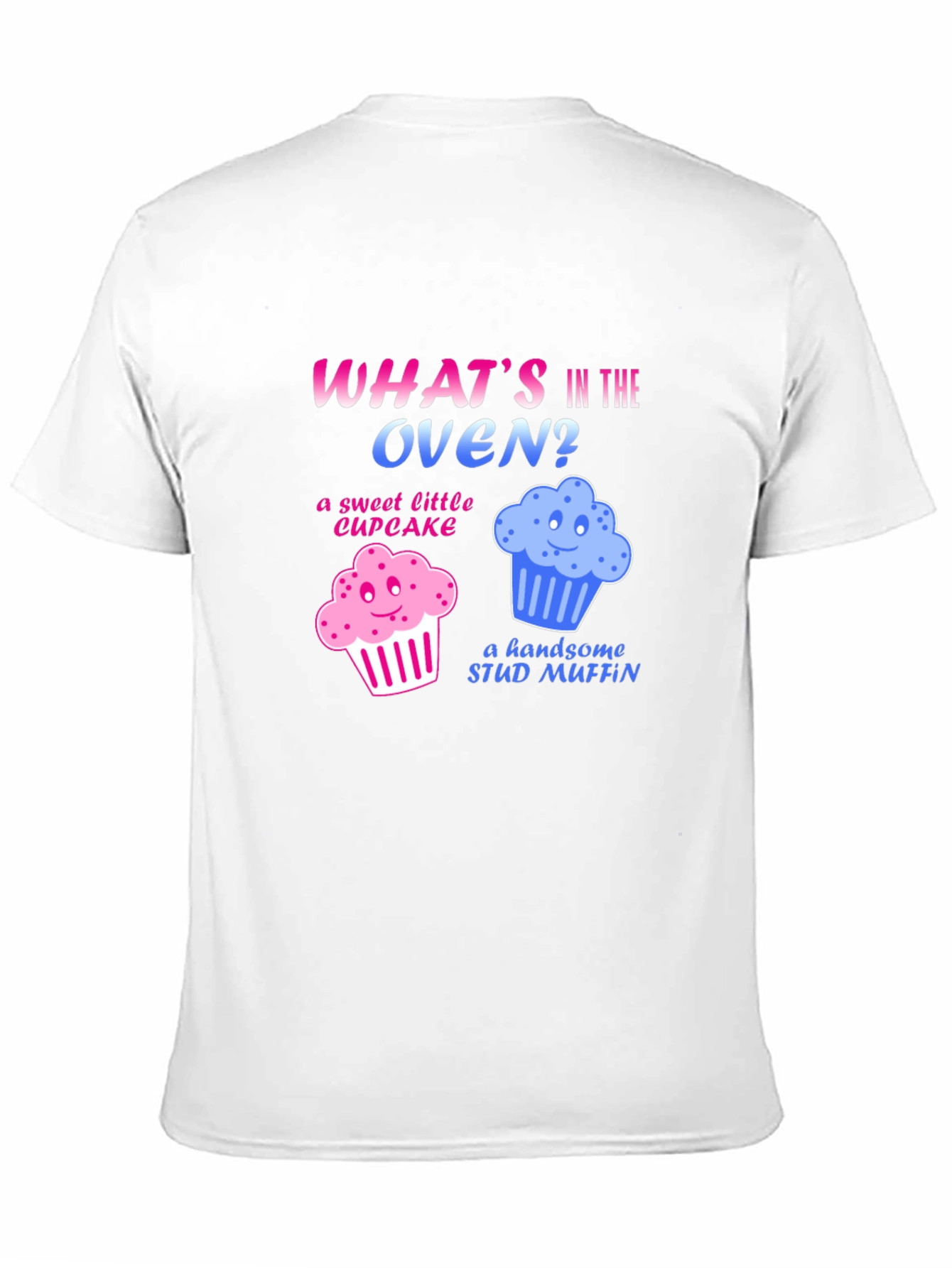 Black What's in the Oven? Gender Reveal T-Shirt view 11