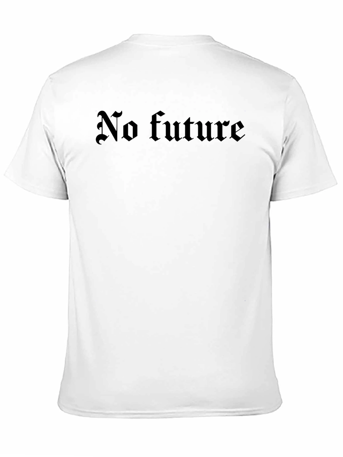 Black No Future Graphic Tee - Black Crew Neck T-Shirt view 11