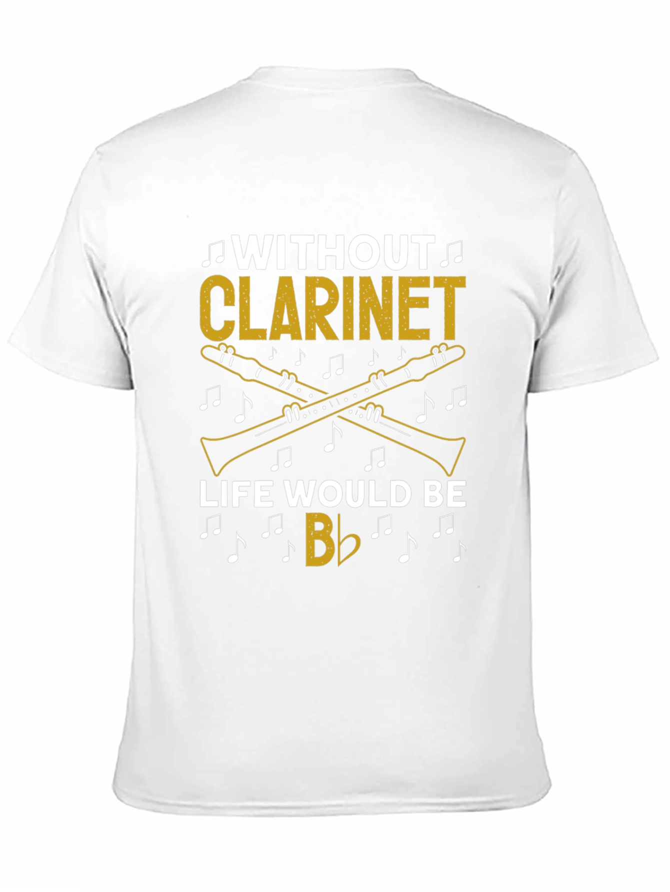 Black Without Clarinet Life Would Be Flat T-Shirt Musician Gift view 11