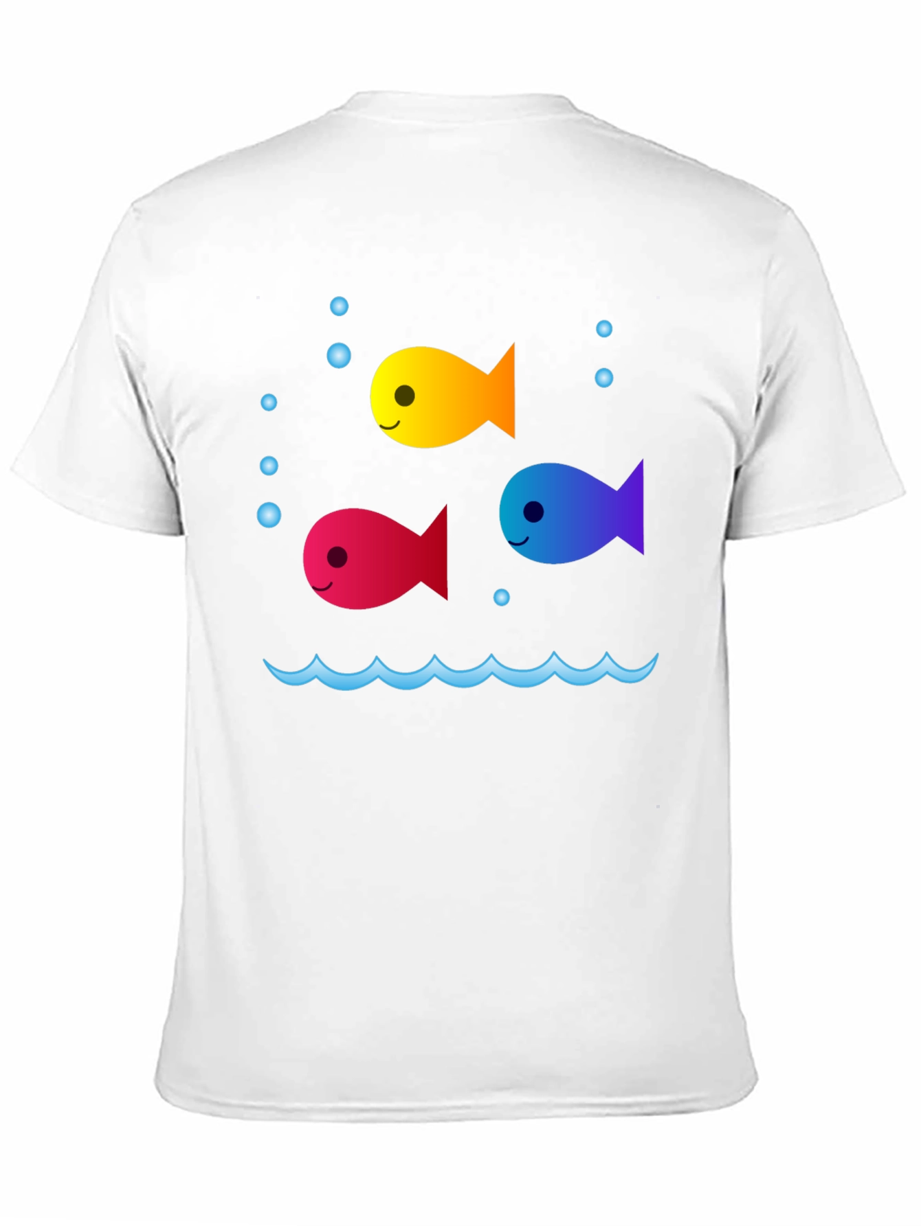 Black Whimsical Fish Graphic Tee - Black Cotton Comfort view 11