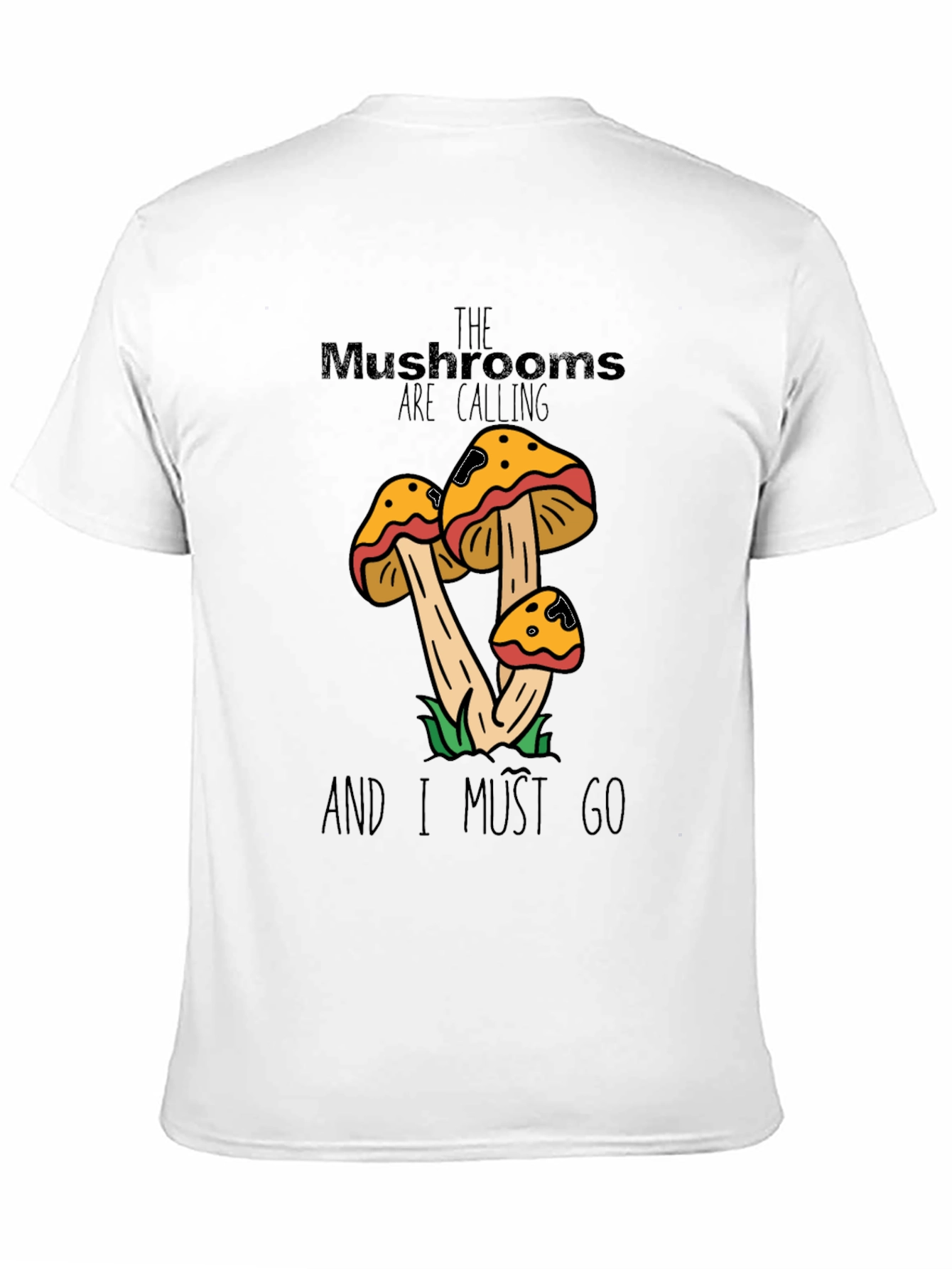 Black Mushroom Calling T-Shirt view 11