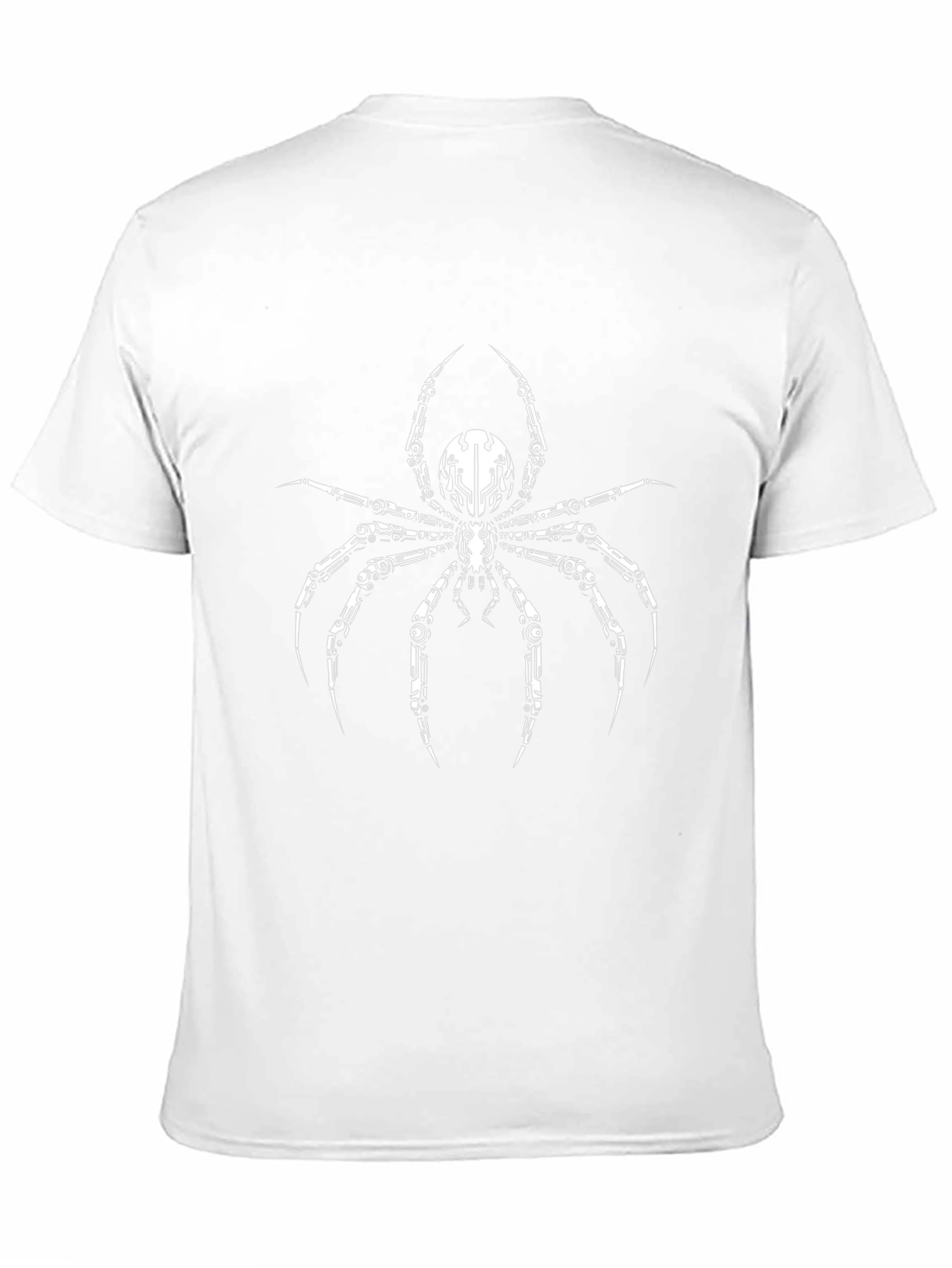 Black Black T-Shirt with Robotic Spider Design view 11