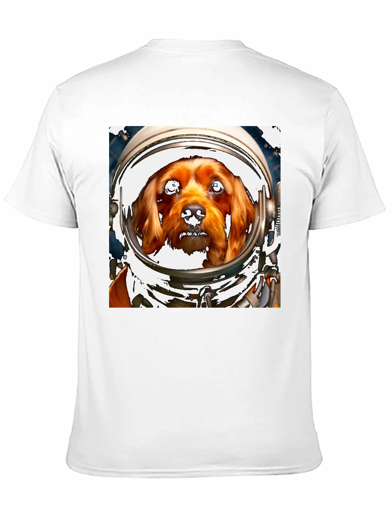 Black Dog in Space Helmet T-Shirt - Unique Pet Lover Tee view 11