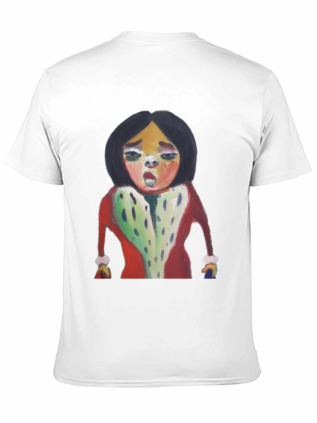 Black Unique Cartoon Graphic Tee - Black Cotton Casual Shirt view 11